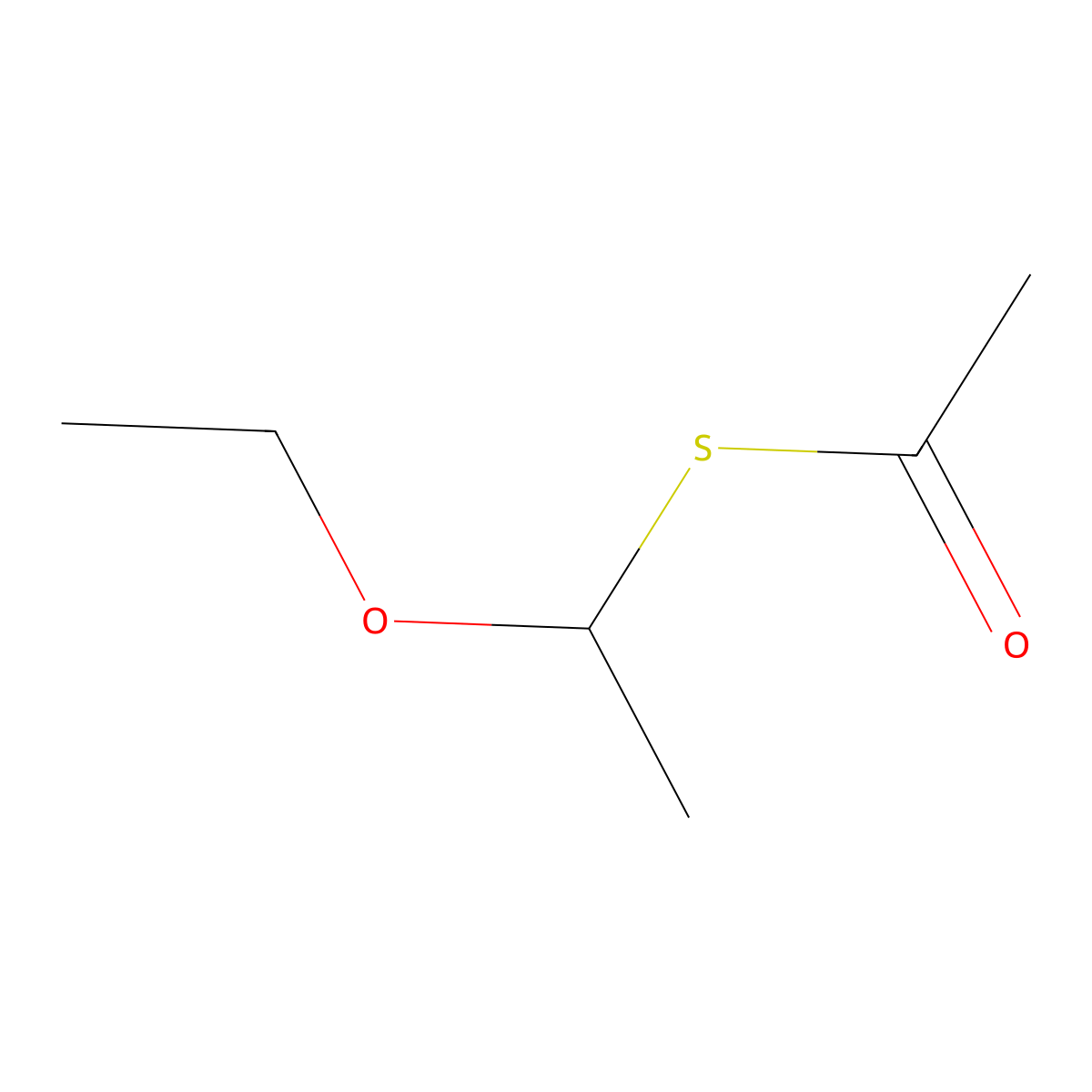 S-(1-Ethoxyethyl) ethanethioate molecular structure, CAS 78872-75-0