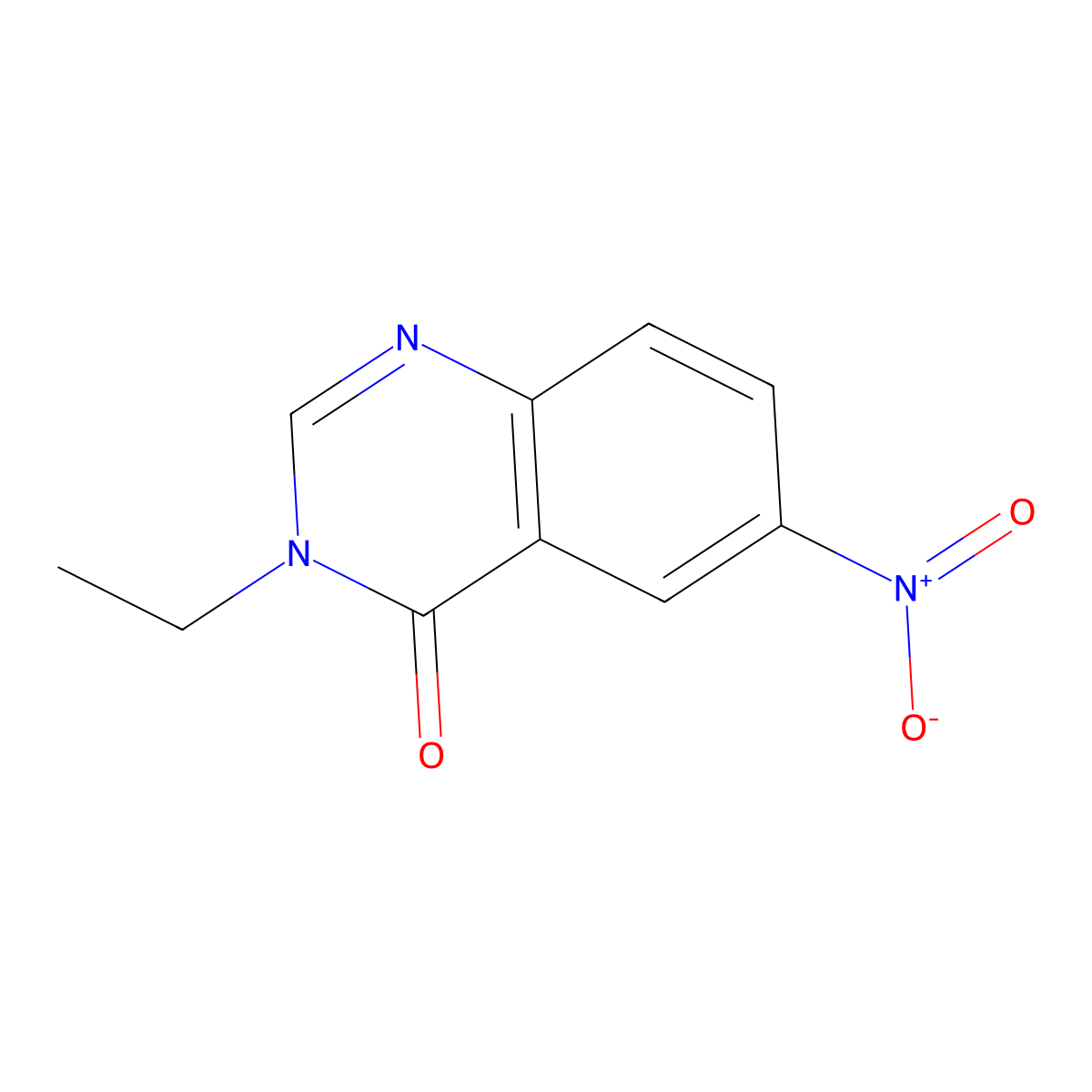 3-ethyl-6-nitroquinazolin-4(3H)-one molecular structure, CAS 78875-00-0