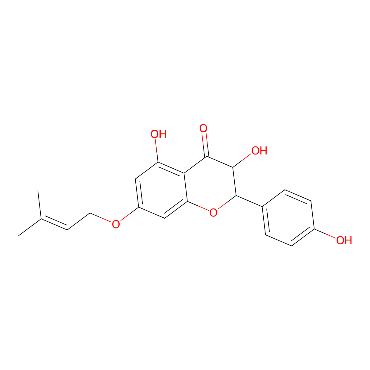 7-Prenyloxyaromadendrin molecular structure, CAS 78876-50-3