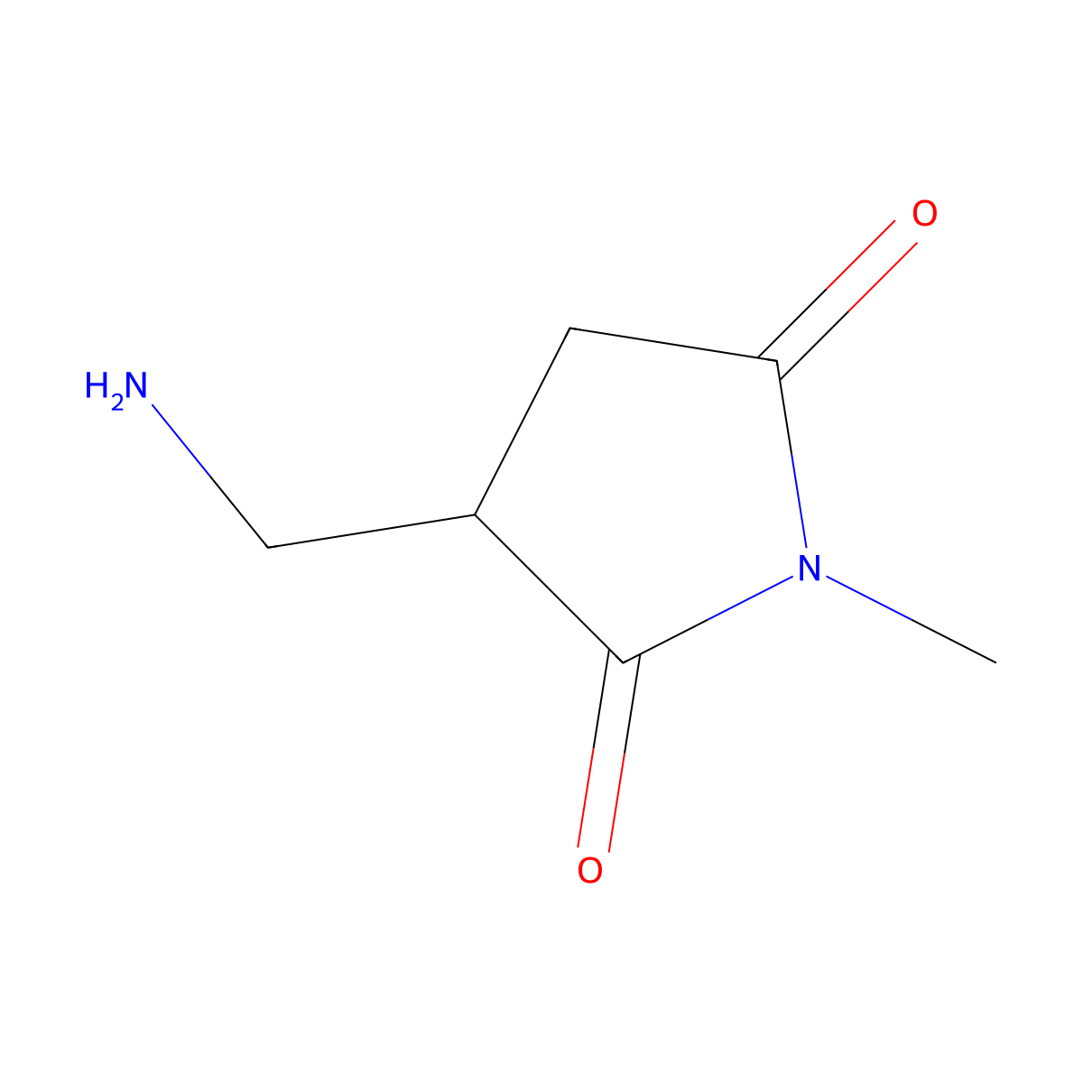 3-(Aminomethyl)-1-methylpyrrolidine-2,5-dione molecular structure, CAS 788777-50-4