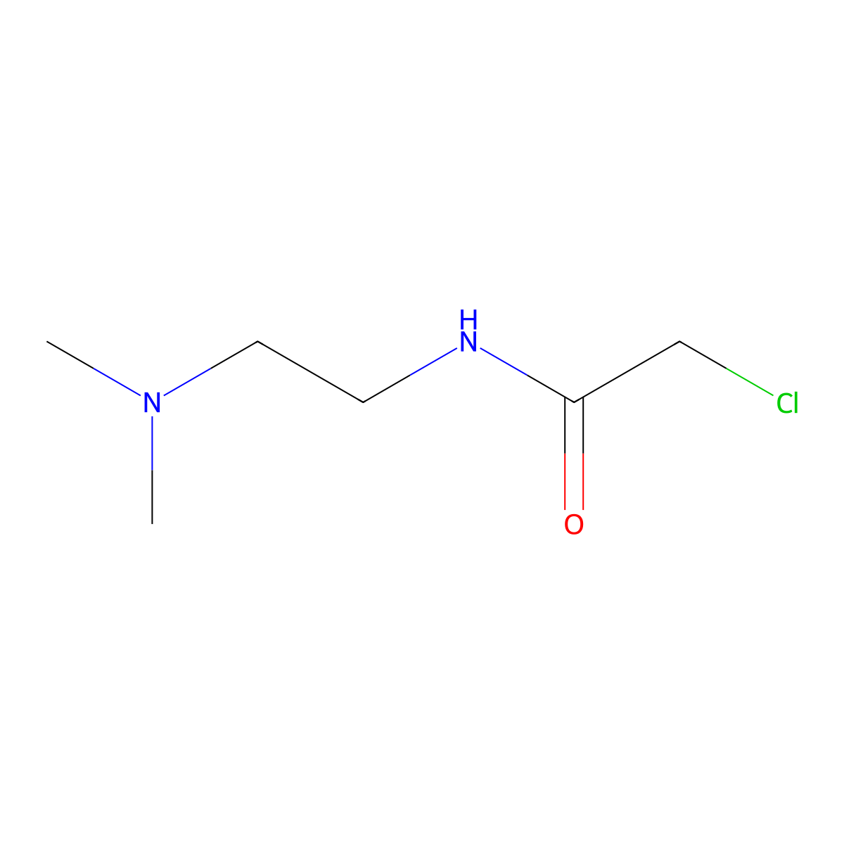 2-Chloro-N-[2-(dimethylamino)ethyl]acetamide molecular structure, CAS 788779-09-9