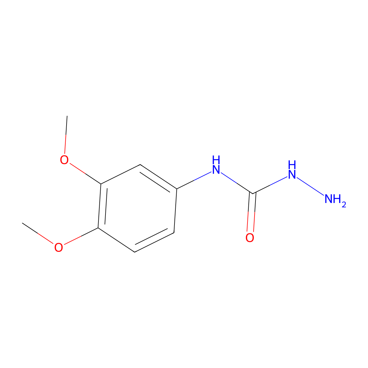 N-(3,4-dimethoxyphenyl)-1-hydrazinecarboxamide molecular structure, CAS 788795-18-6
