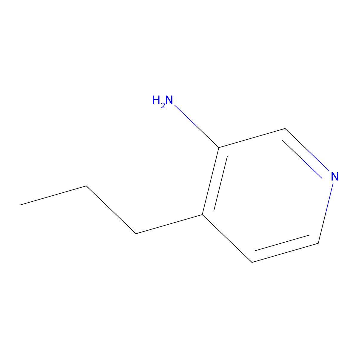 4-Propylpyridin-3-amine molecular structure, CAS 788798-01-6