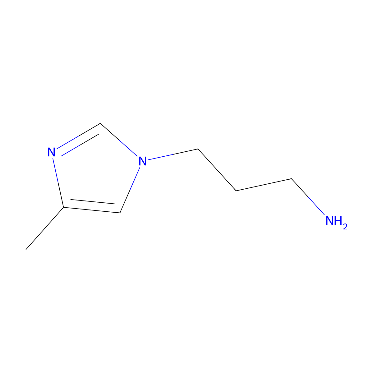 3-(4-Methyl-1H-imidazol-1-yl)propan-1-amine molecular structure, CAS 78881-20-6
