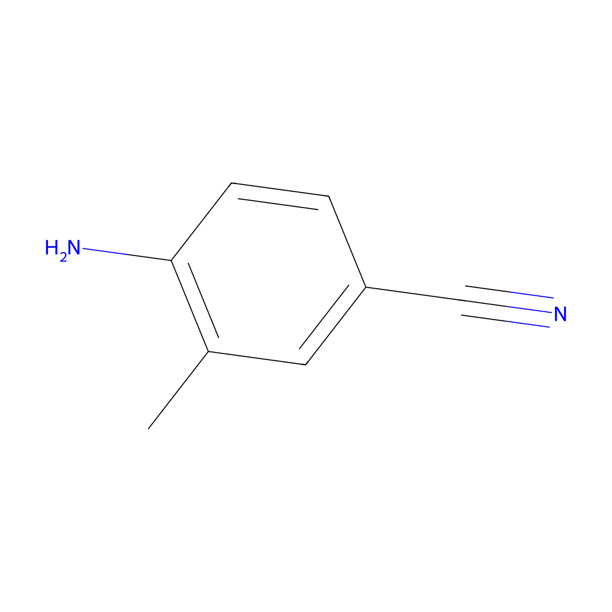4-Amino-3-methylbenzonitrile molecular structure, CAS 78881-21-7