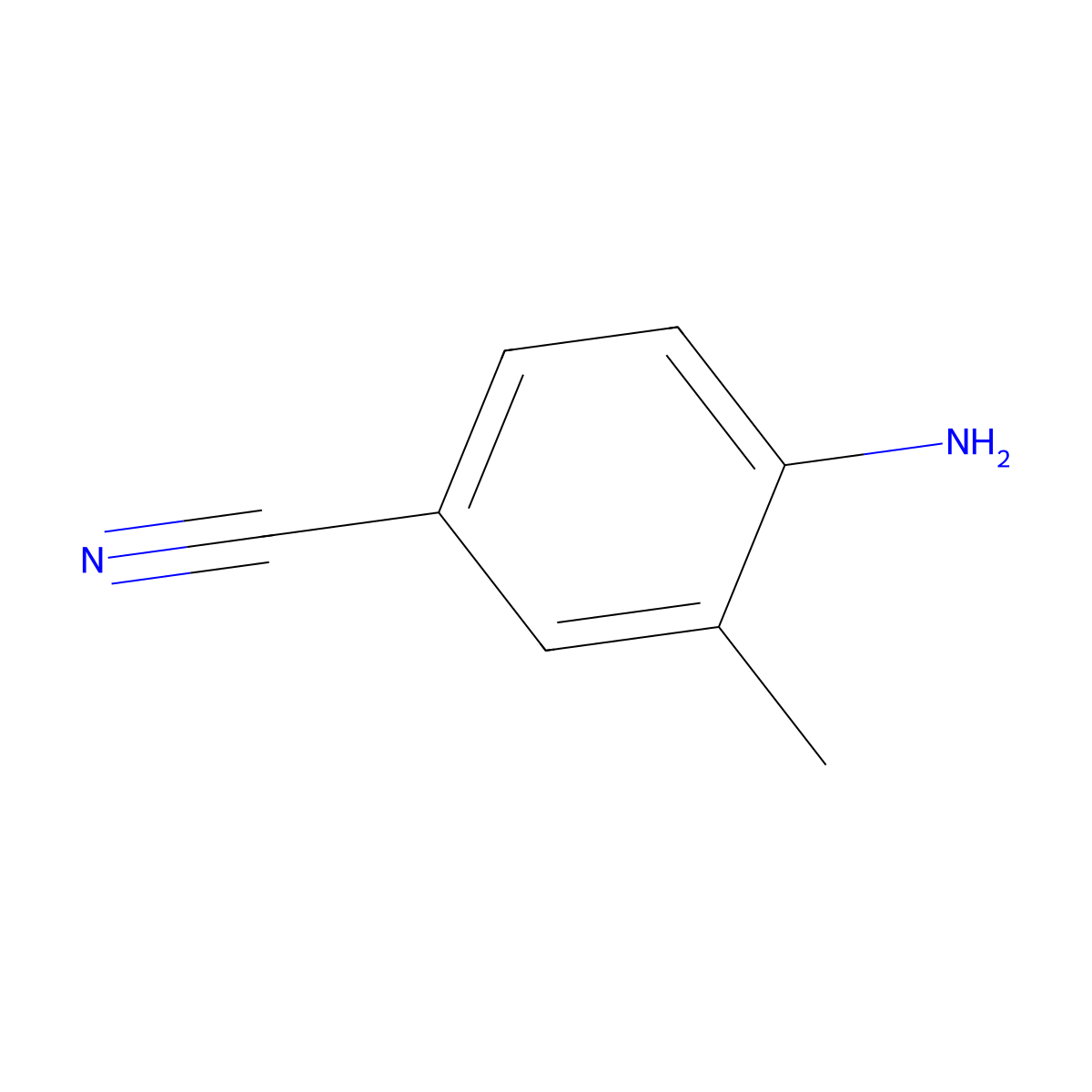 4-Amino-3-methylbenzonitrile molecular structure, CAS 78881-21-7