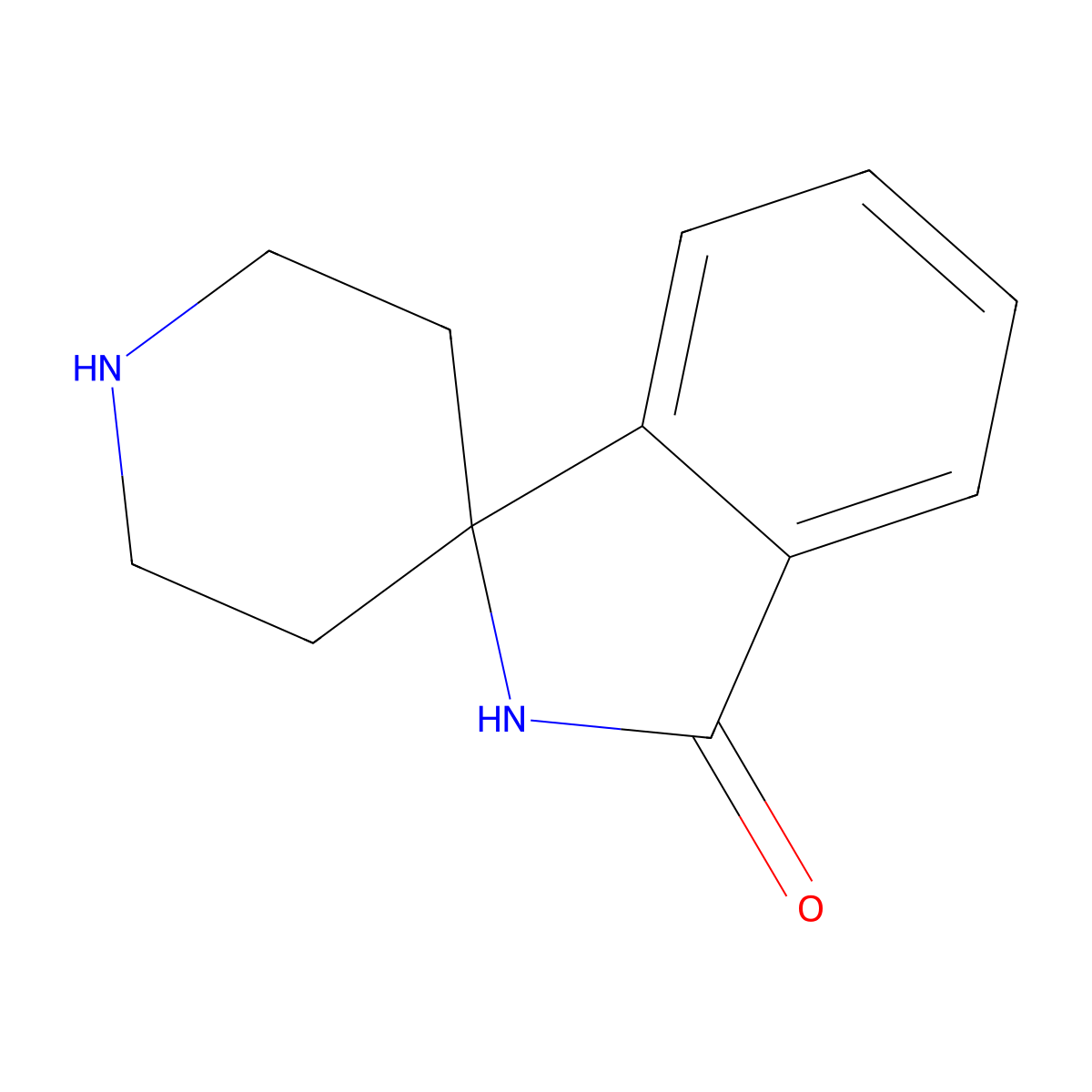 Spiro[isoindoline-1,4'-piperidin]-3-one molecular structure, CAS 788812-21-5