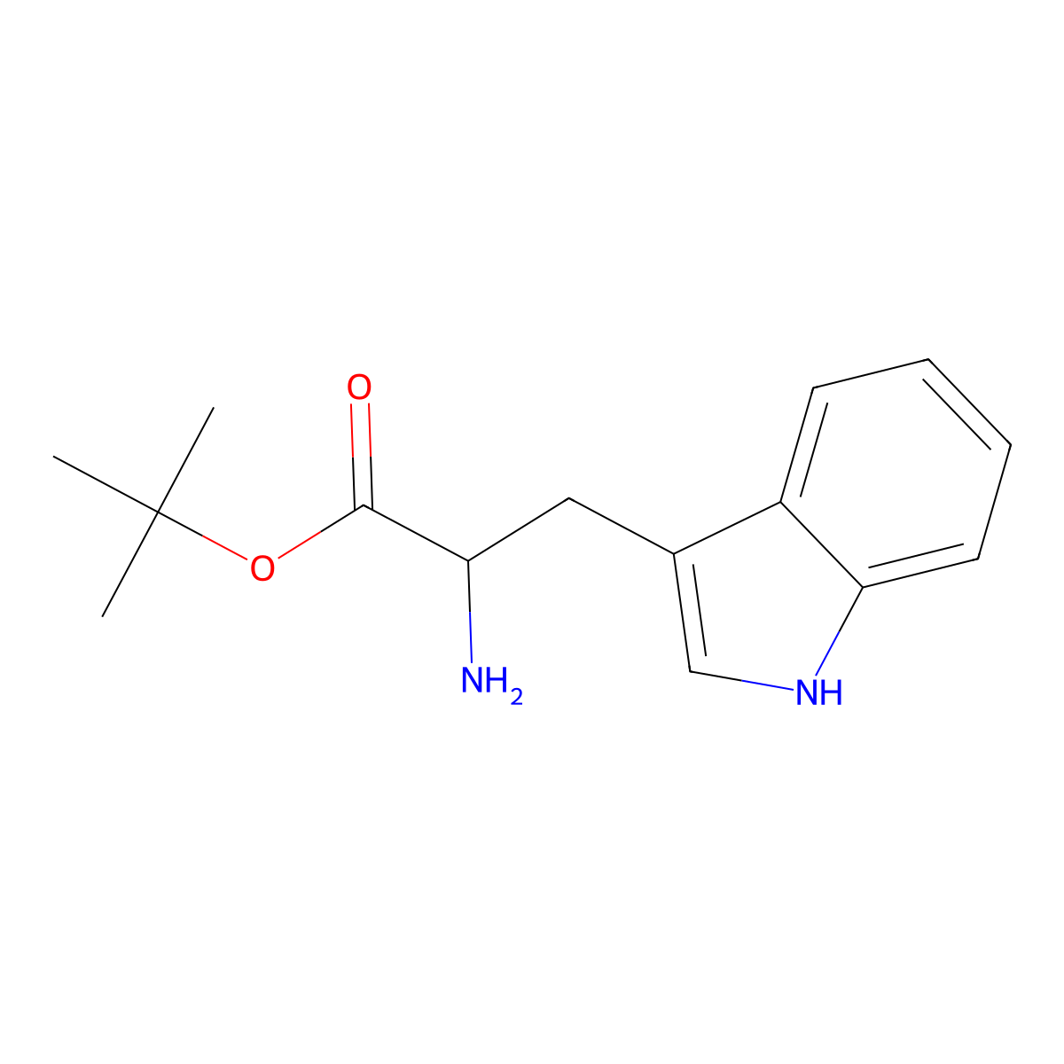 tert-Butyl D-Tryptophanate molecular structure, CAS 788814-10-8