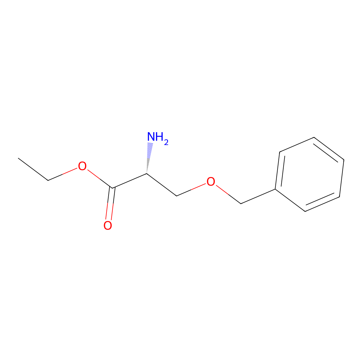 ethyl (2R)-2-amino-3-(benzyloxy)propanoate molecular structure, CAS 788814-15-3