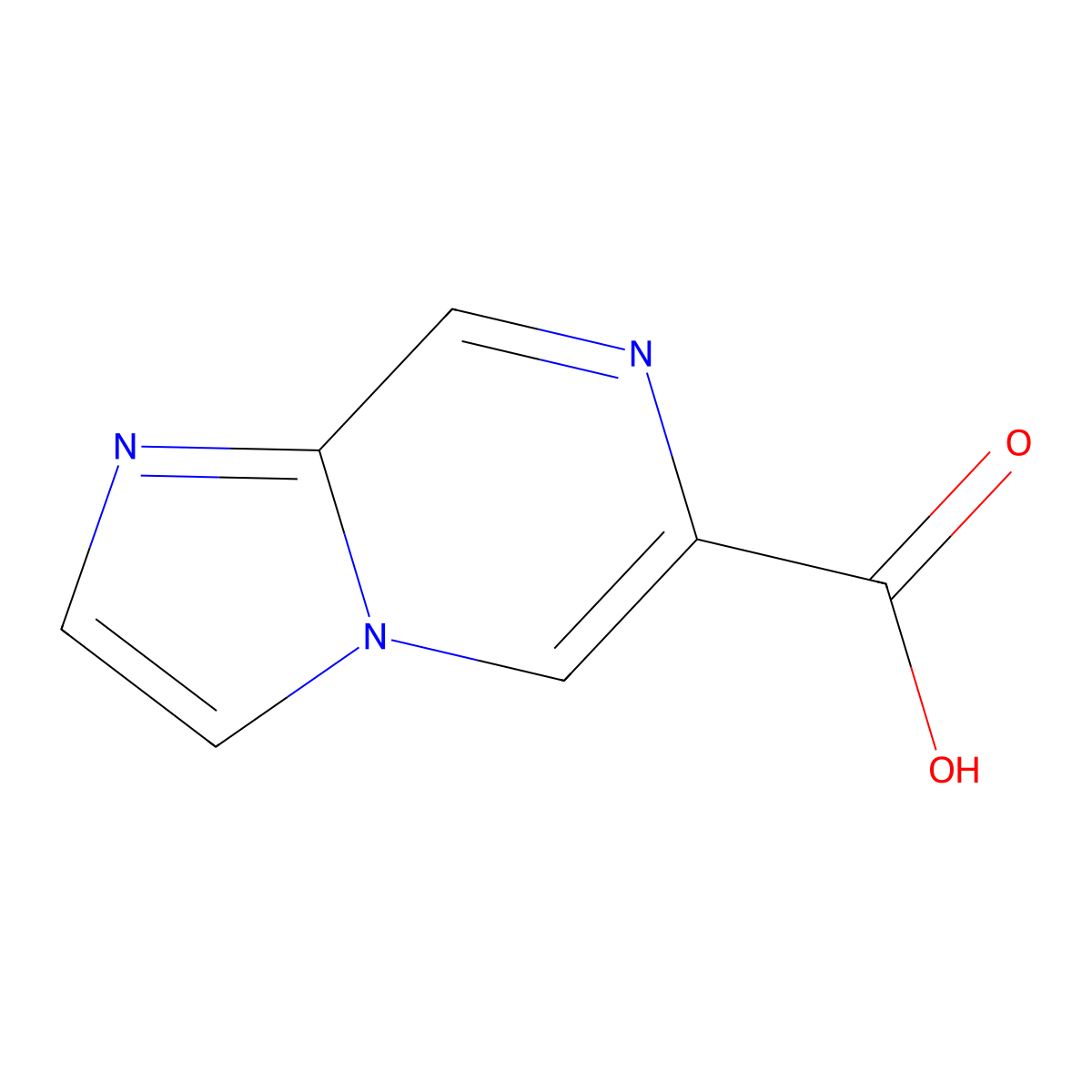 Imidazo[1,2-a]pyrazine-6-carboxylic acid molecular structure, CAS 788819-82-9