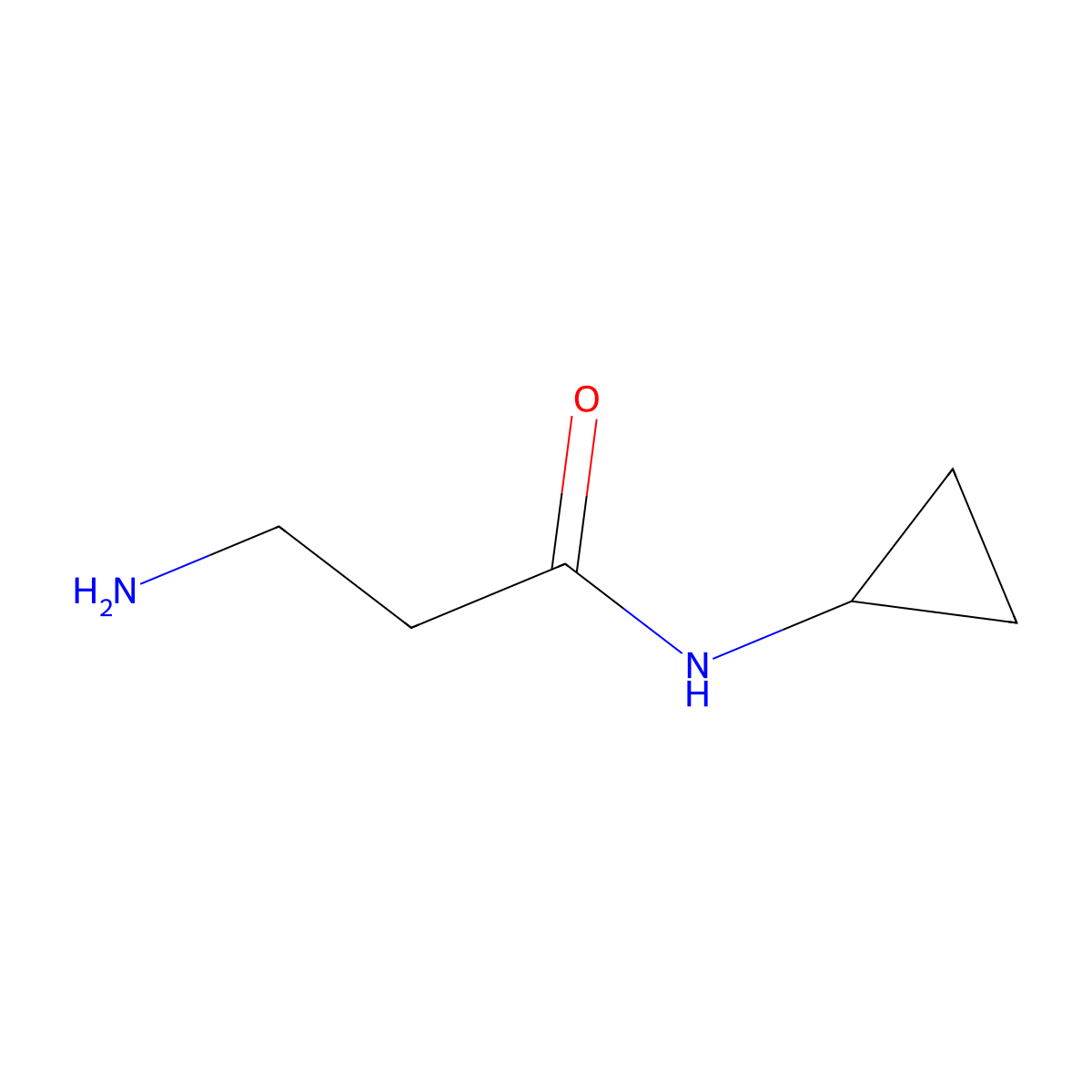 3-Amino-N-cyclopropylpropanamide molecular structure, CAS 788821-48-7