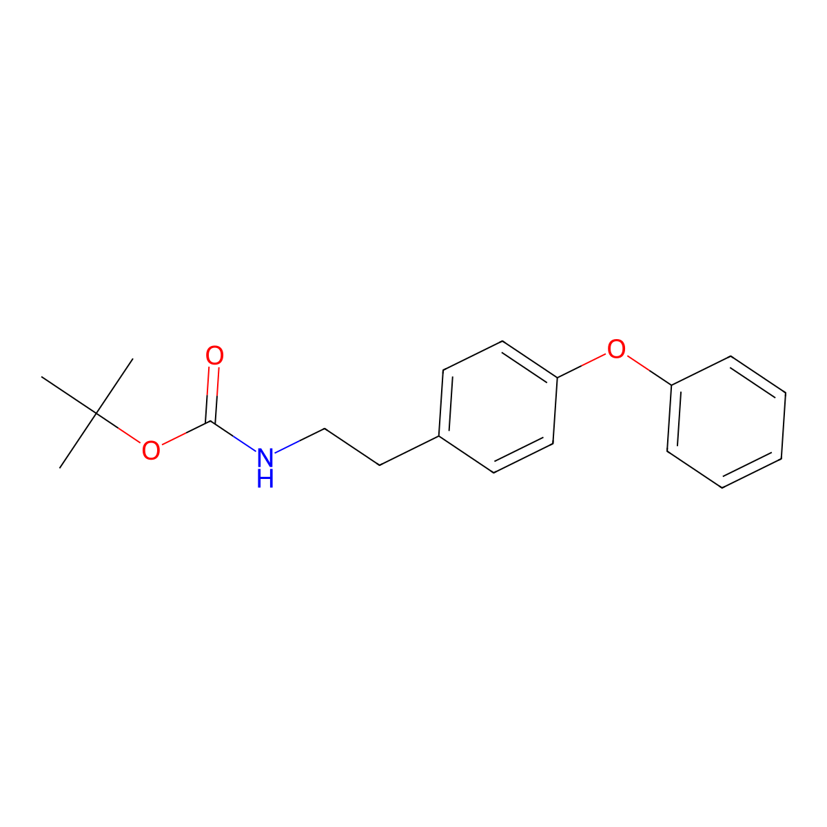 tert-Butyl [2-(4-phenoxyphenyl)ethyl]carbamate molecular structure, CAS 788824-72-6