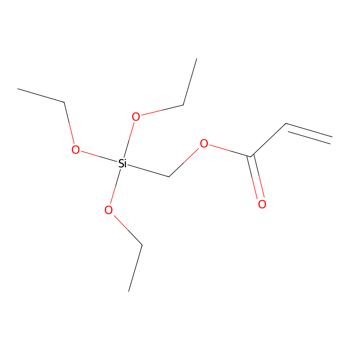 2-Propenoic acid, (triethoxysilyl)methyl ester molecular structure, CAS 78884-71-6