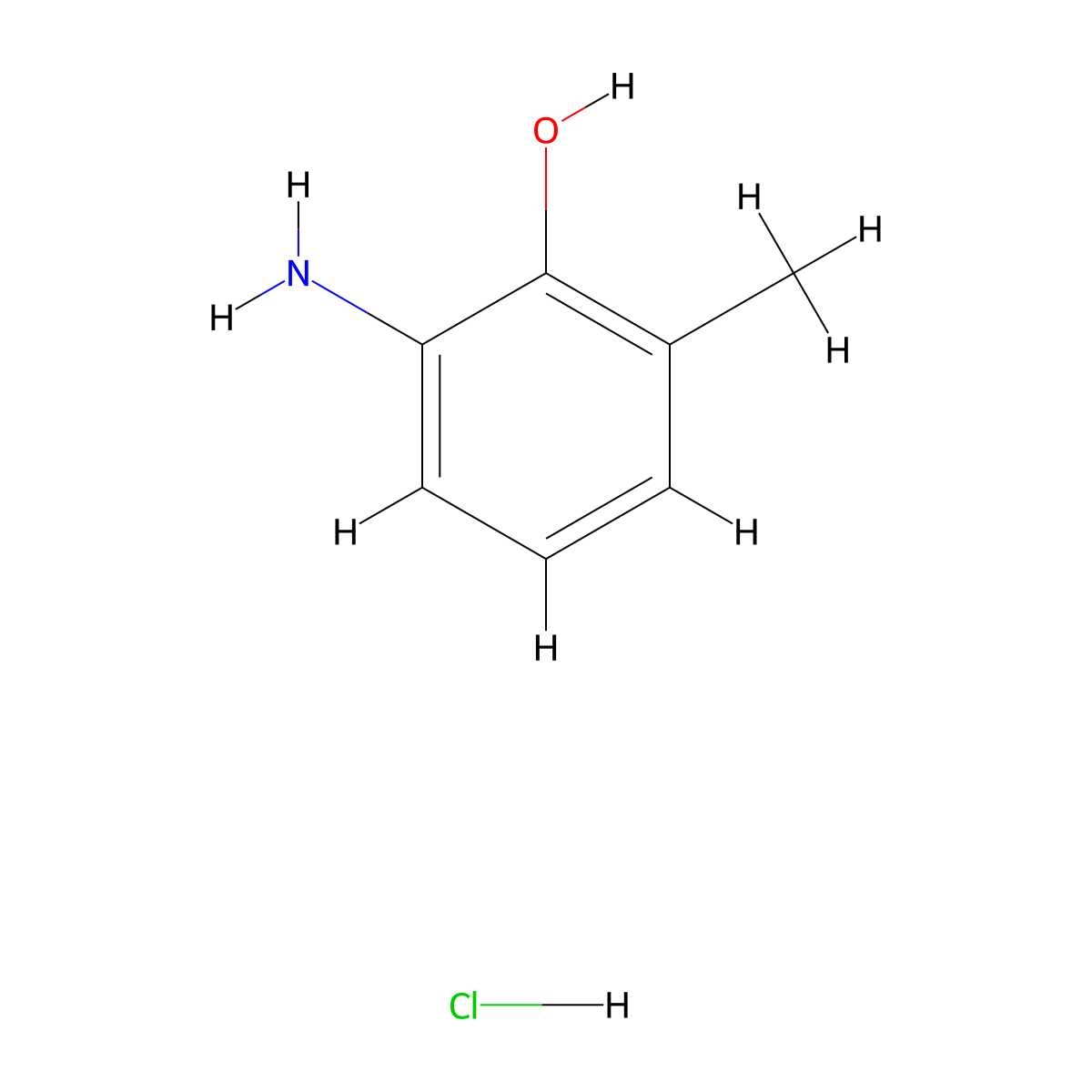 2-Amino-6-methylphenol hydrochloride molecular structure, CAS 78886-51-8
