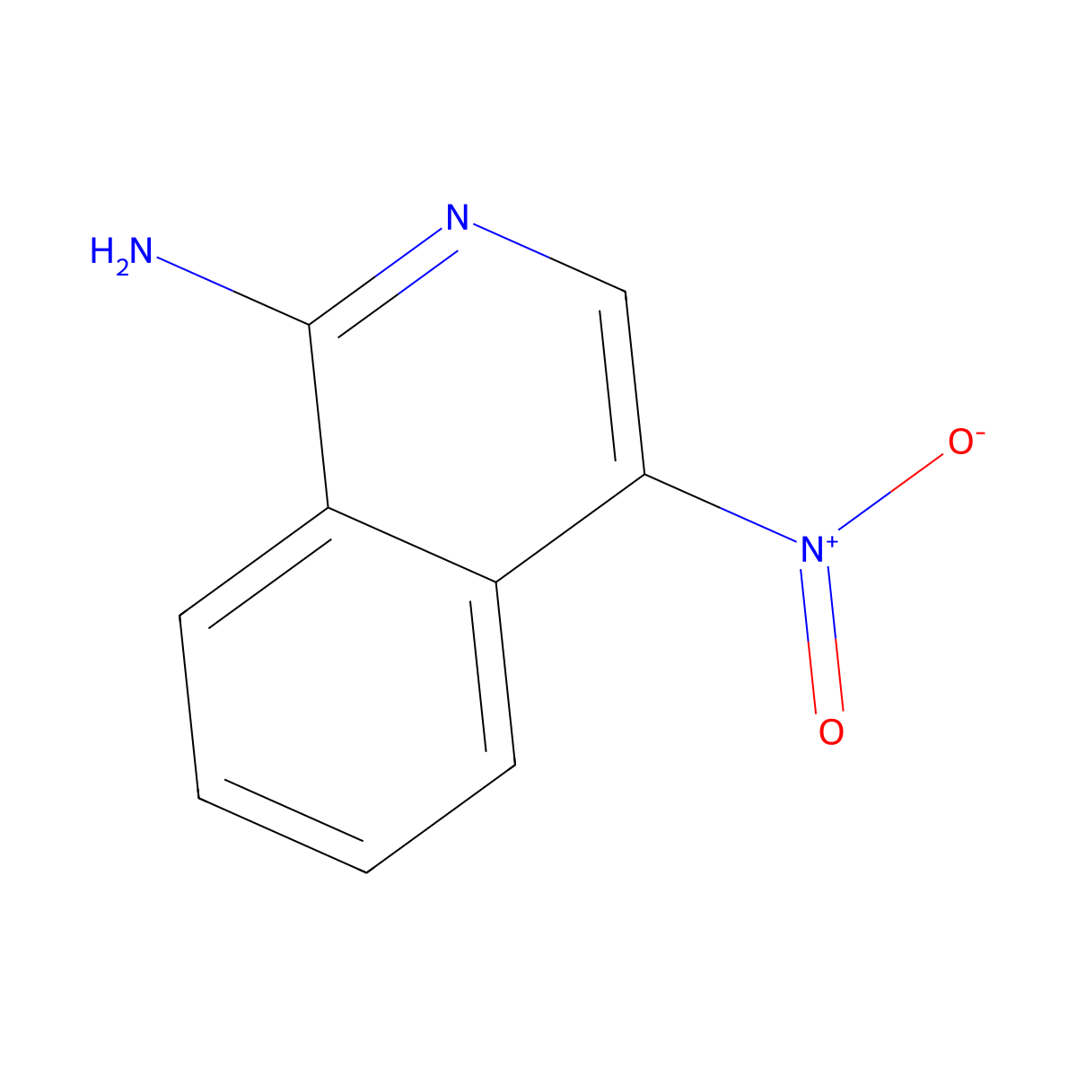 4-Nitroisoquinolin-1-amine molecular structure, CAS 78886-54-1