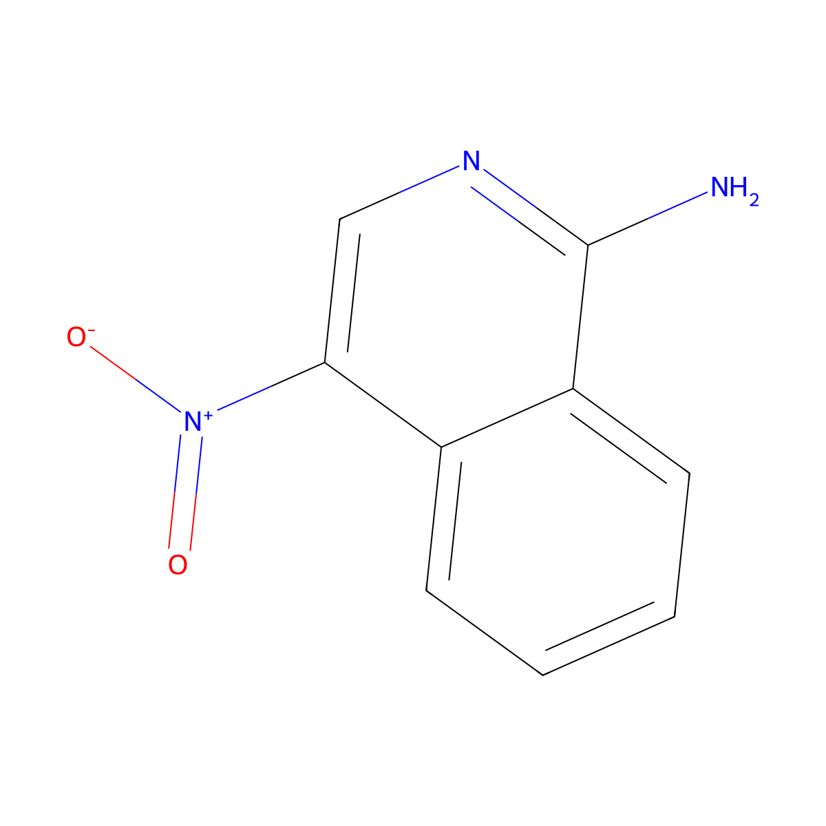 4-Nitroisoquinolin-1-amine molecular structure, CAS 78886-54-1