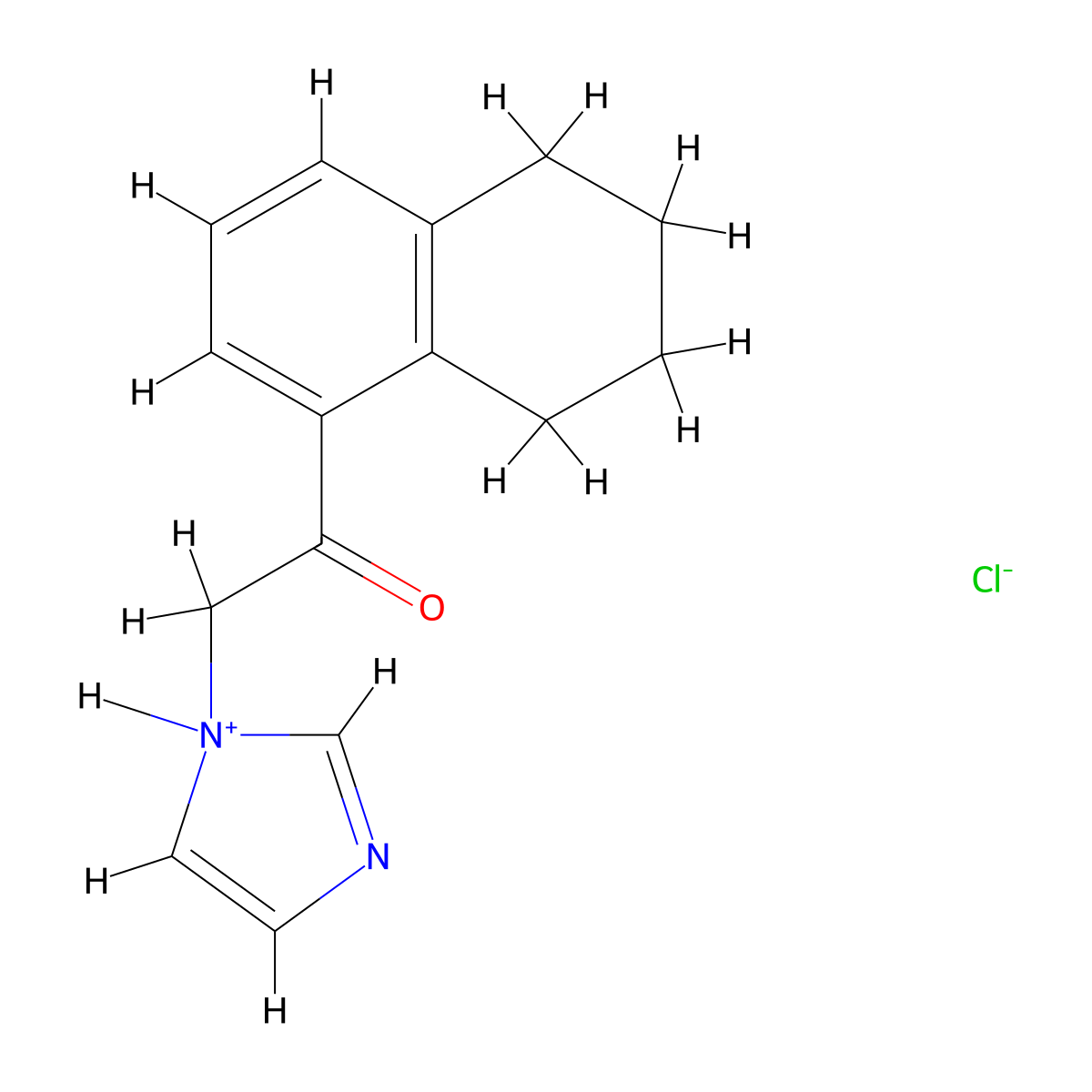 1'-Acetonaphthone, 5',6',7',8'-tetrahydro-2-(1-imidazolyl)-, hydrochloride molecular structure, CAS 78886-61-0