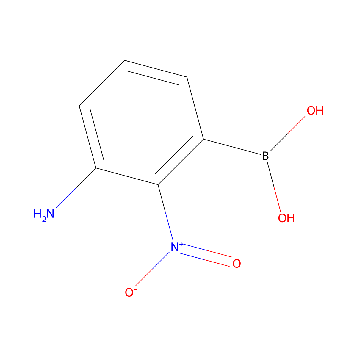 (3-Amino-2-nitrophenyl)boronic acid molecular structure, CAS 78887-35-1