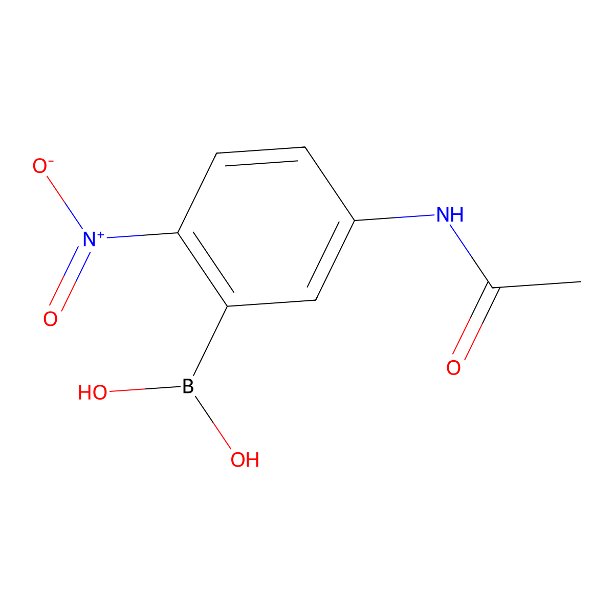 5-Acetamido-2-nitrophenylboronic acid molecular structure, CAS 78887-36-2