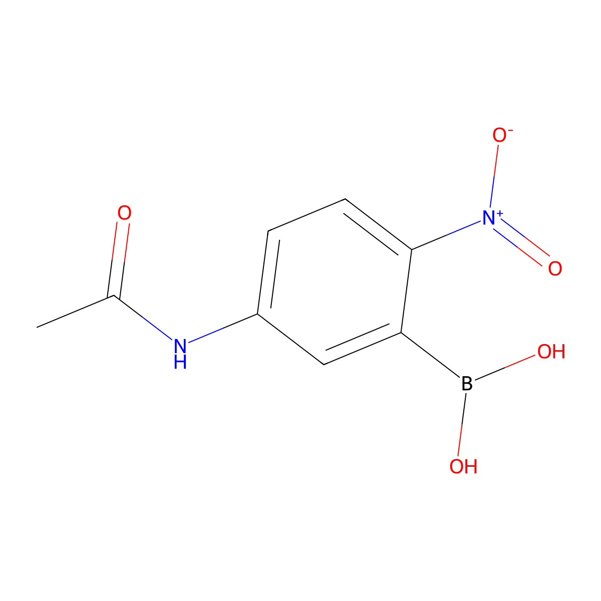 5-Acetamido-2-nitrophenylboronic acid molecular structure, CAS 78887-36-2