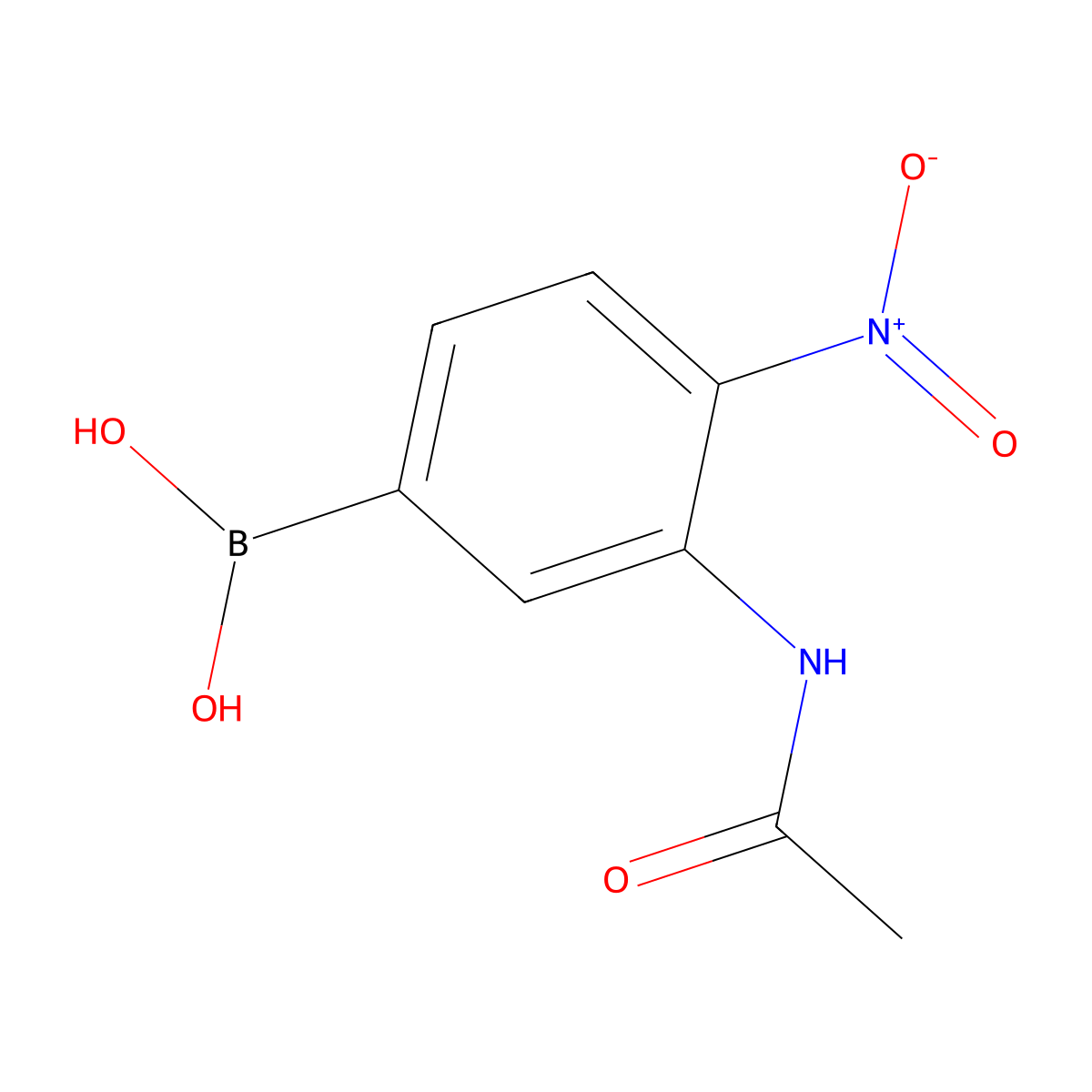 (3-Acetamido-4-nitrophenyl)boronic acid molecular structure, CAS 78887-37-3