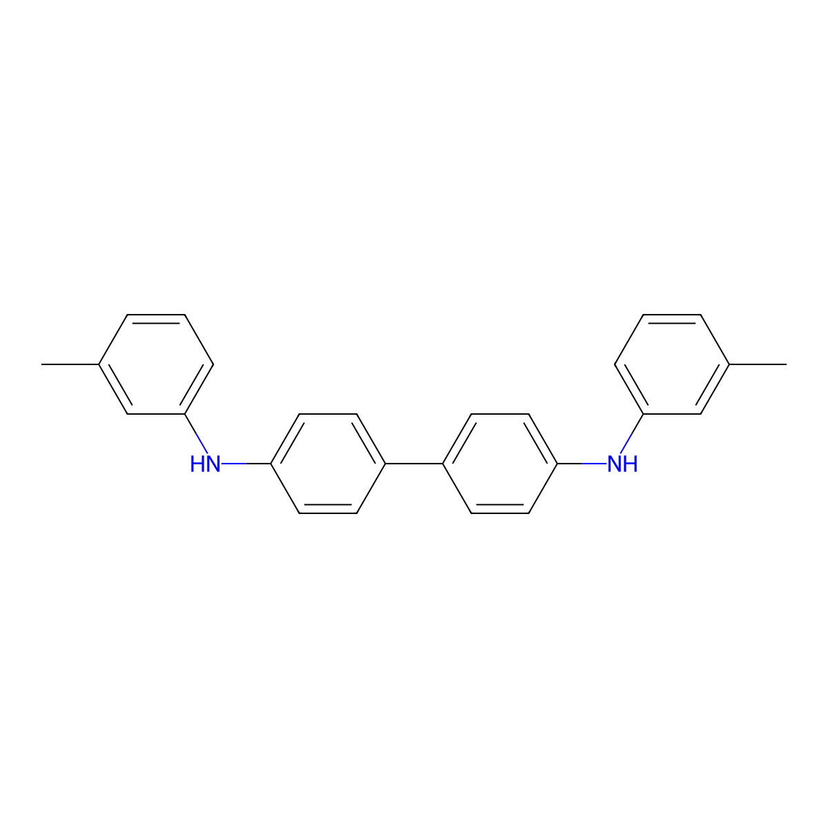 N4,N4'-Di-m-tolyl-[1,1'-biphenyl]-4,4'-diamine molecular structure, CAS 78888-06-9