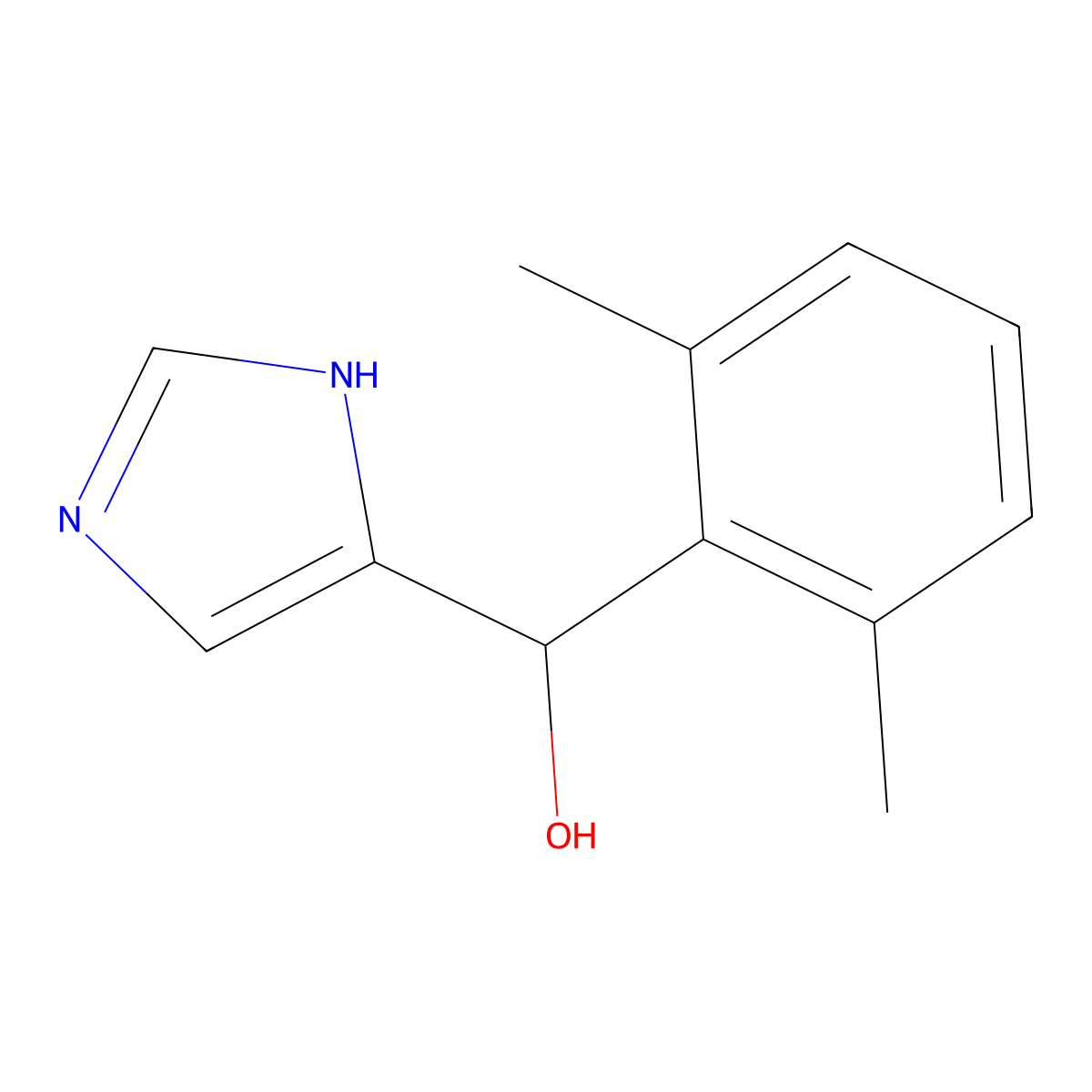 1H-Imidazole-4-methanol, alpha-(2,6-dimethylphenyl)- molecular structure, CAS 78892-28-1