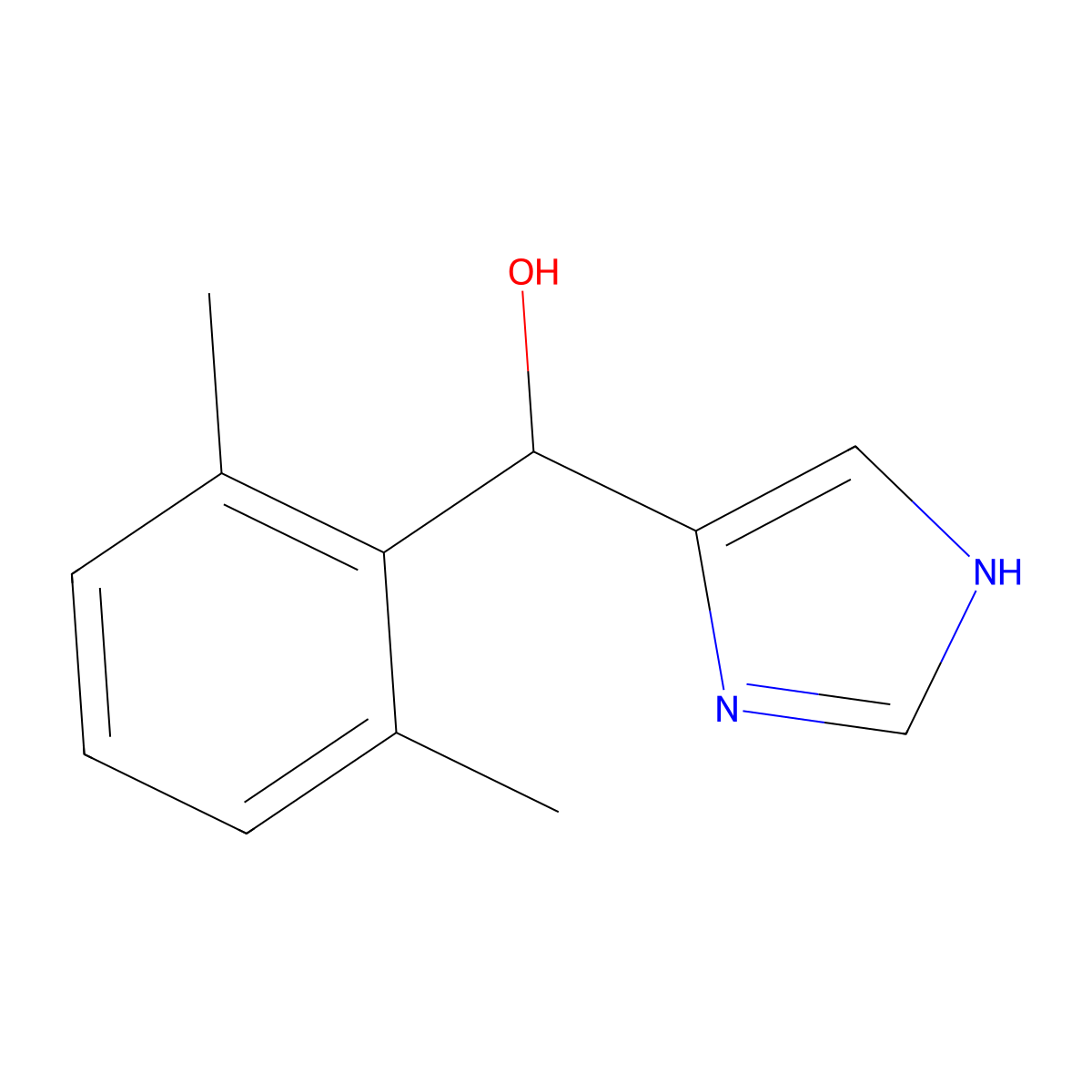 1H-Imidazole-4-methanol, alpha-(2,6-dimethylphenyl)- molecular structure, CAS 78892-28-1