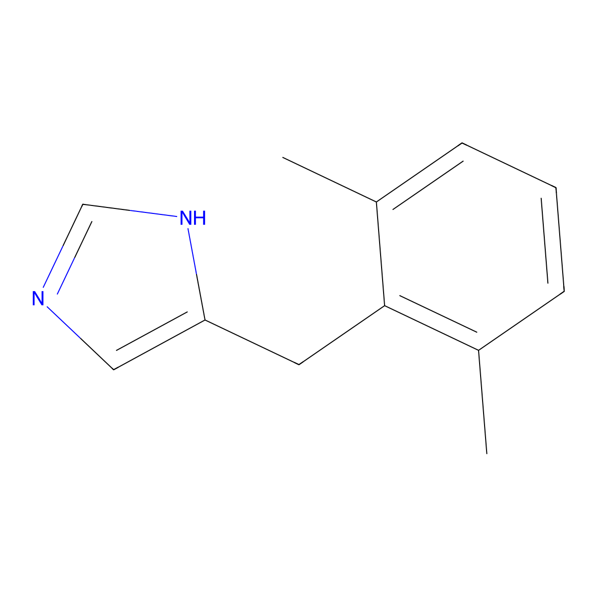 4(5)-(2,6-Dimethylbenzyl)imidazole molecular structure, CAS 78892-44-1
