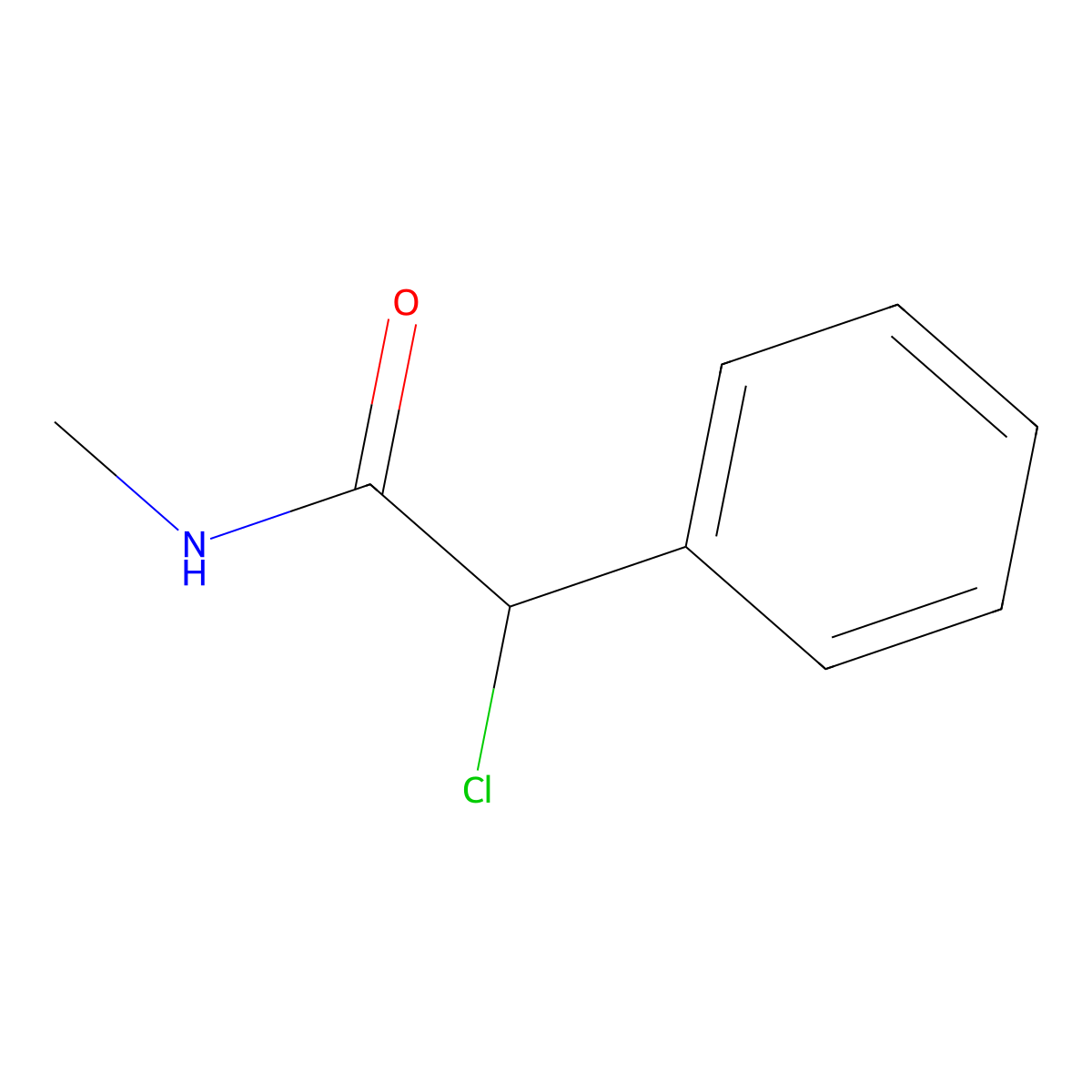 2-chloro-N-methyl-2-phenylacetamide molecular structure, CAS 78899-96-4