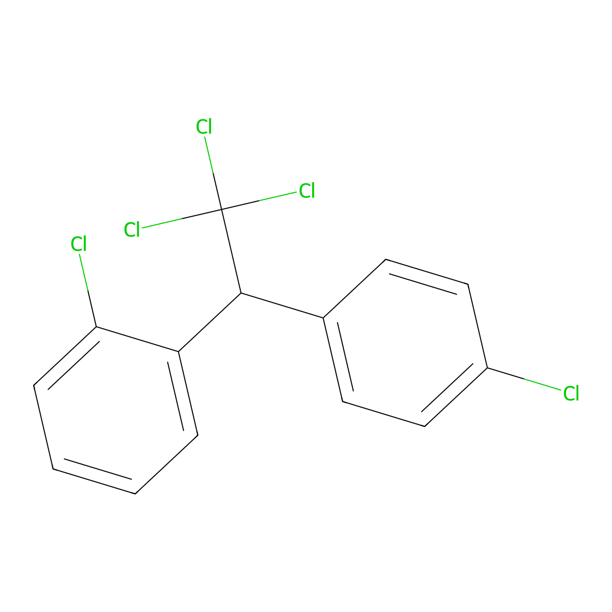 O,P'-Ddt molecular structure, CAS 789-02-6