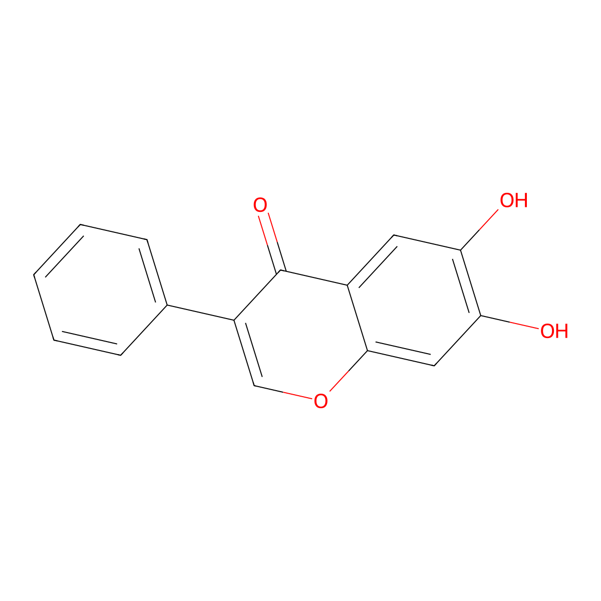 6,7-Dihydroxy-3-phenylchromen-4-one molecular structure, CAS 789-66-2