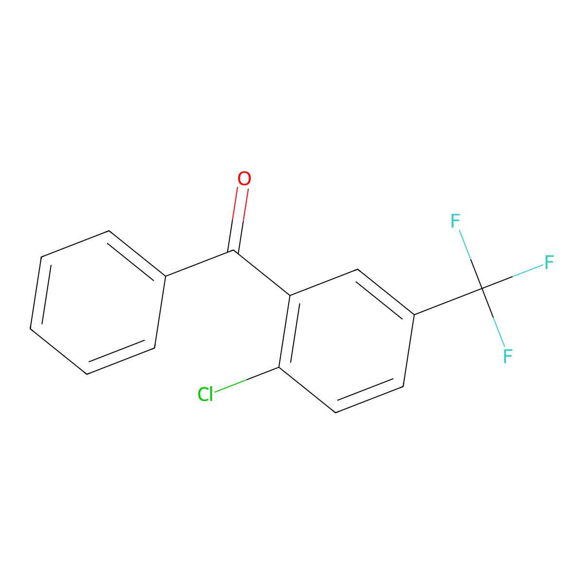 Benzophenone, 2-chloro-5-(trifluoromethyl)- molecular structure, CAS 789-96-8