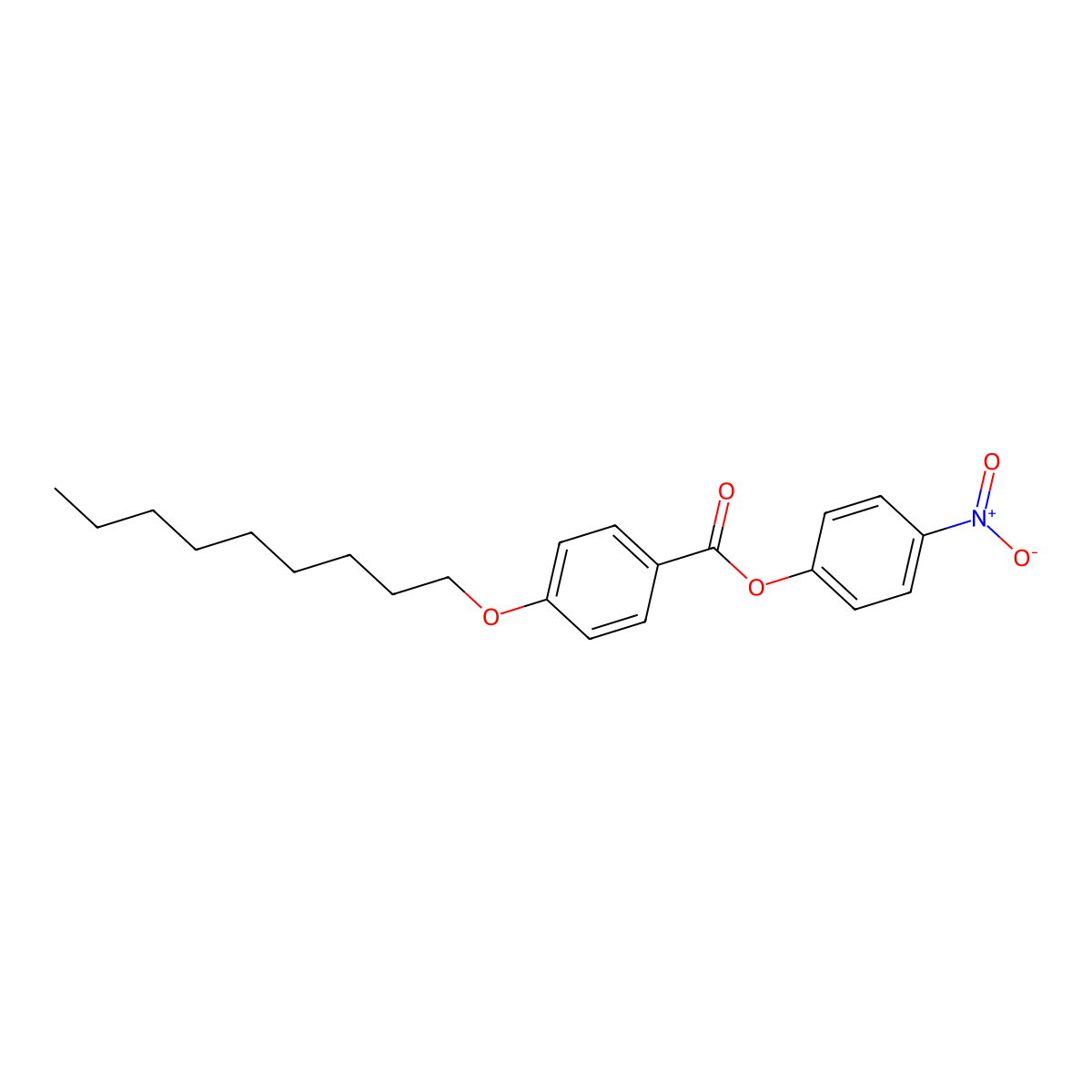 4-Nitrophenyl 4-nonyloxybenzoate molecular structure, CAS 78901-50-5