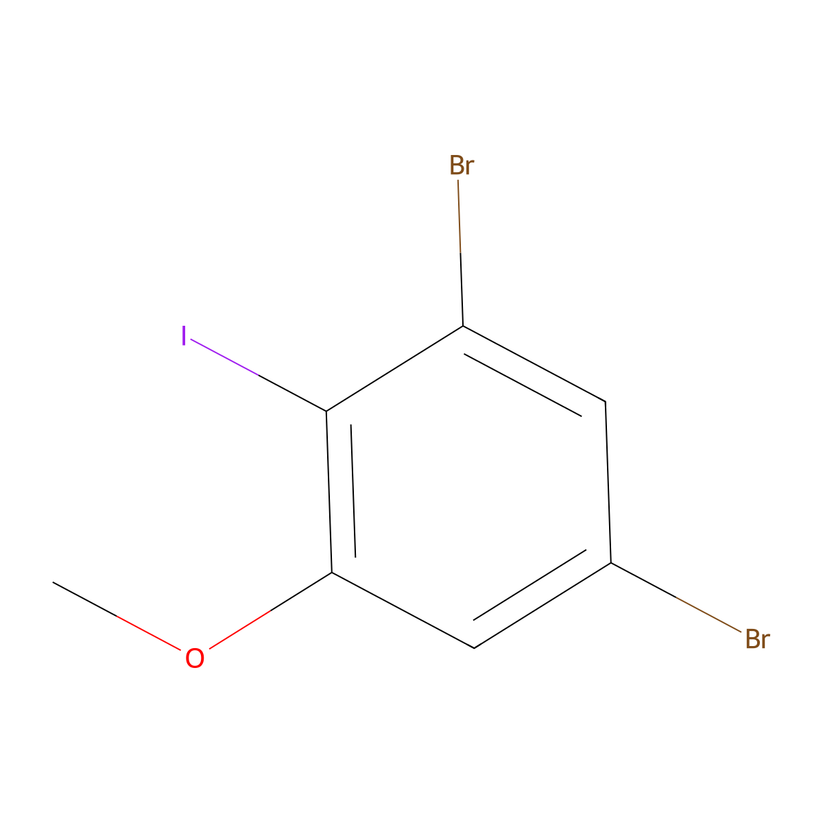 1,5-Dibromo-2-iodo-3-methoxybenzene molecular structure, CAS 78904-11-7