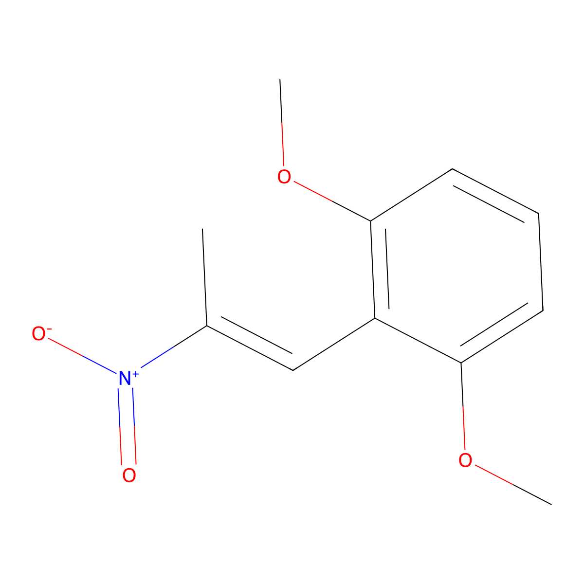 1,3-Dimethoxy-2-(2-nitroprop-1-en-1-yl)benzene molecular structure, CAS 78904-44-6