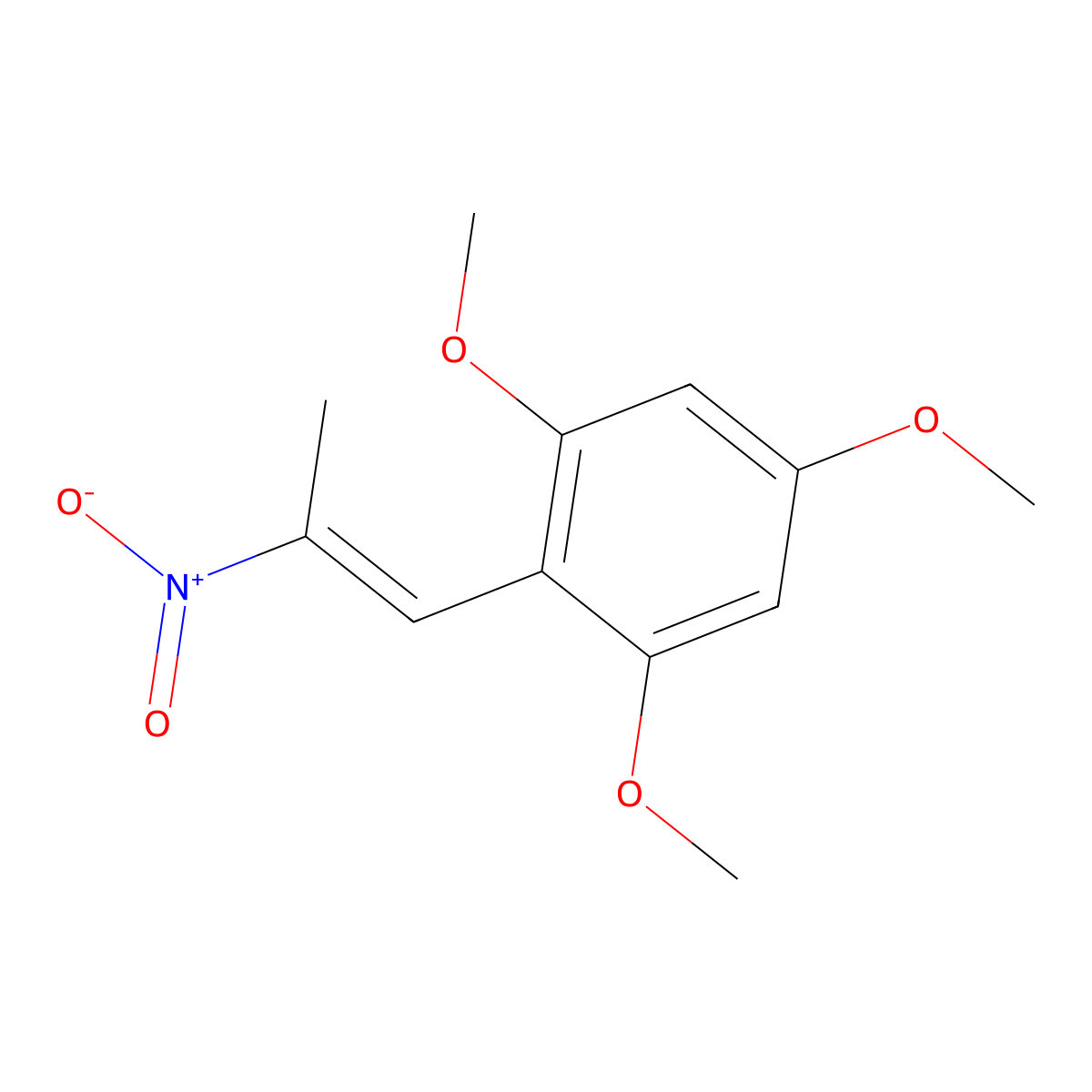 1,3,5-Trimethoxy-2-(2-nitroprop-1-en-1-yl)benzene molecular structure, CAS 78904-45-7