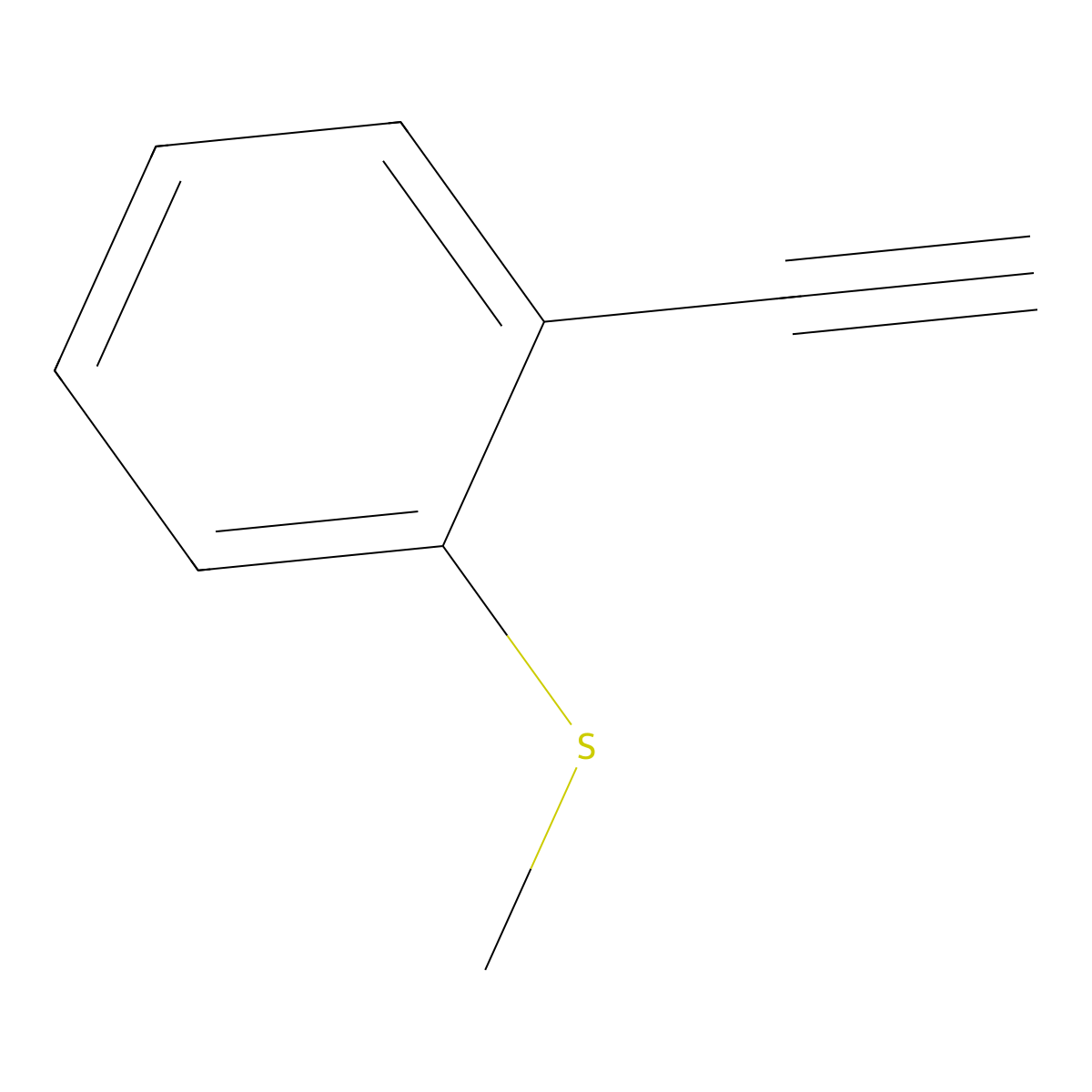 1-Ethynyl-2-(methylsulfanyl)benzene molecular structure, CAS 78905-08-5