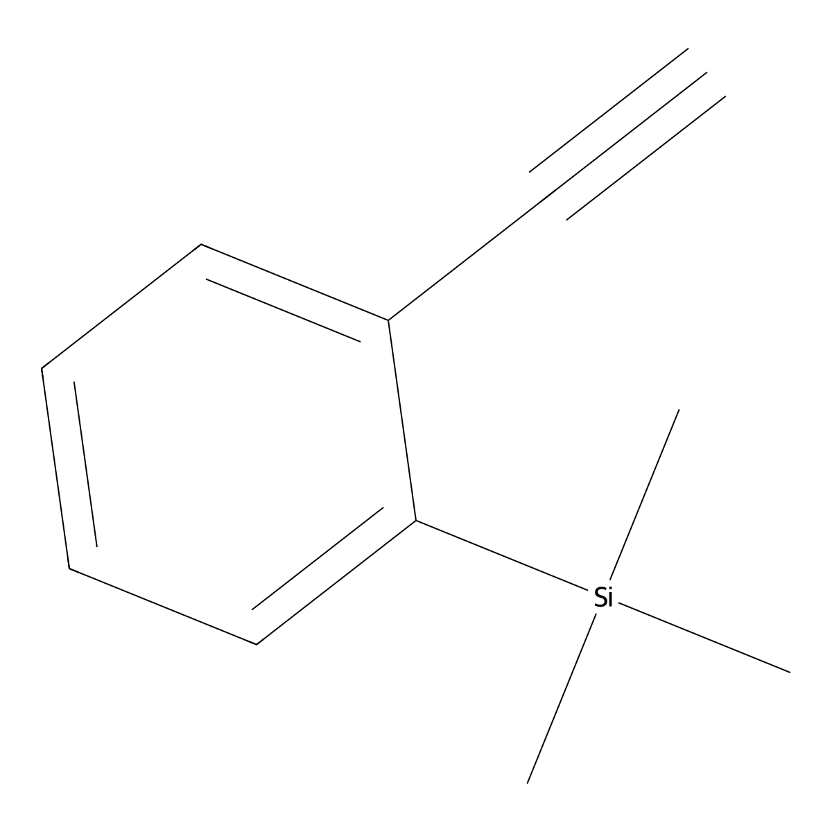 (2-Ethynylphenyl)trimethylsilane molecular structure, CAS 78905-09-6
