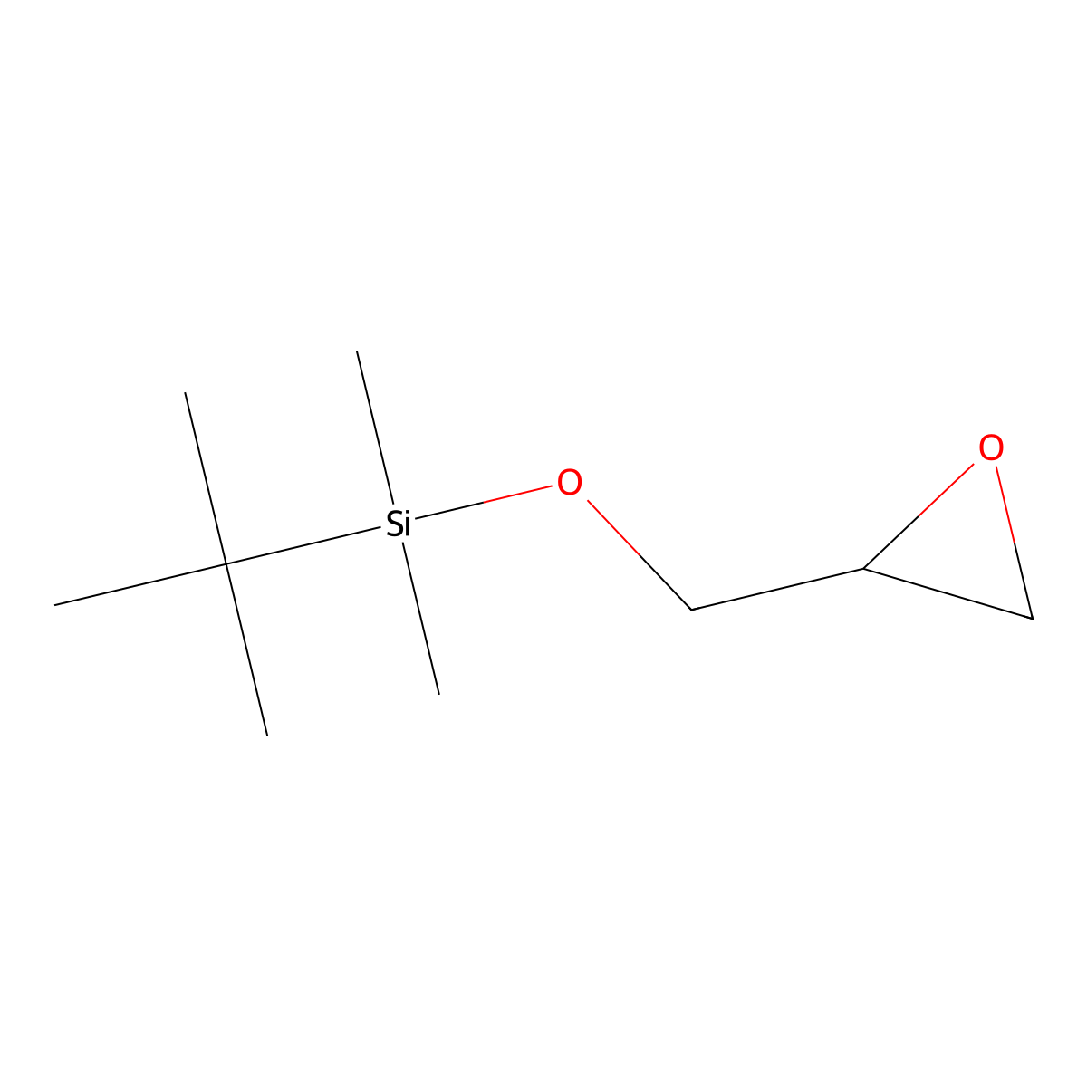 tert-Butyldimethylsilyl glycidyl ether molecular structure, CAS 78906-15-7