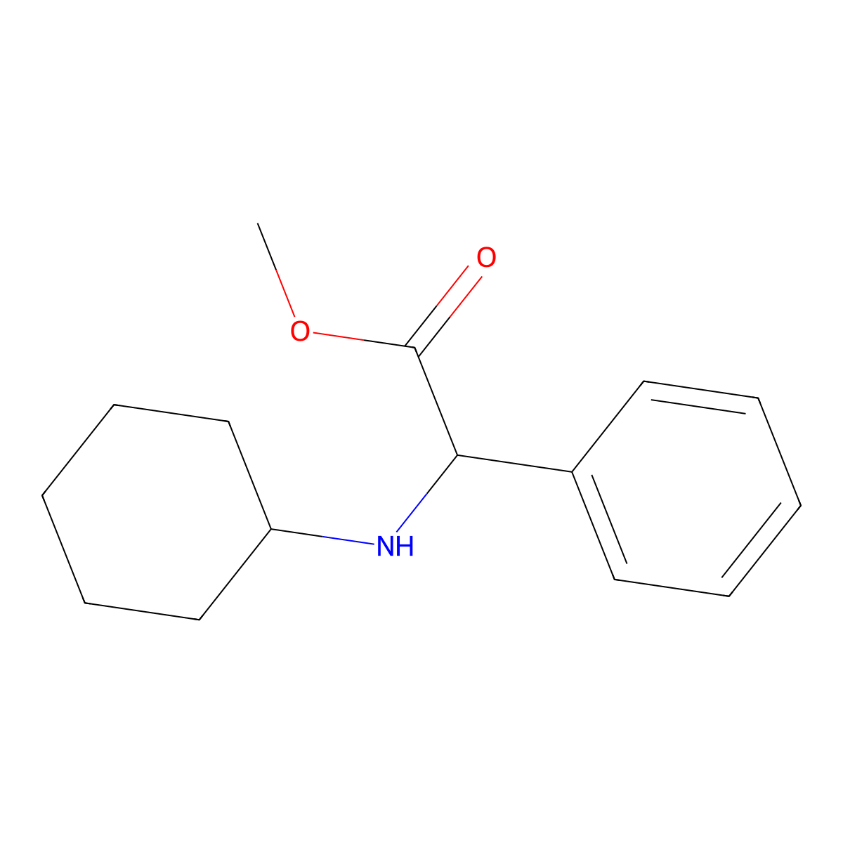 Methyl (cyclohexylamino)(phenyl)acetate molecular structure, CAS 78907-07-0