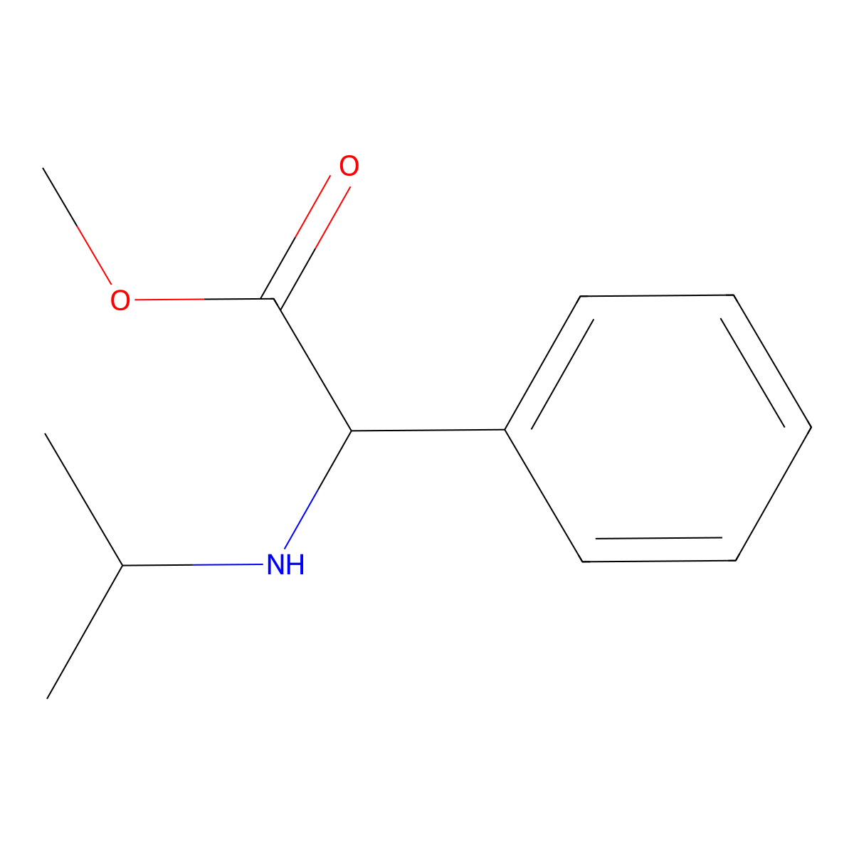 Methyl 2-(isopropylamino)-2-phenylacetate molecular structure, CAS 78907-08-1