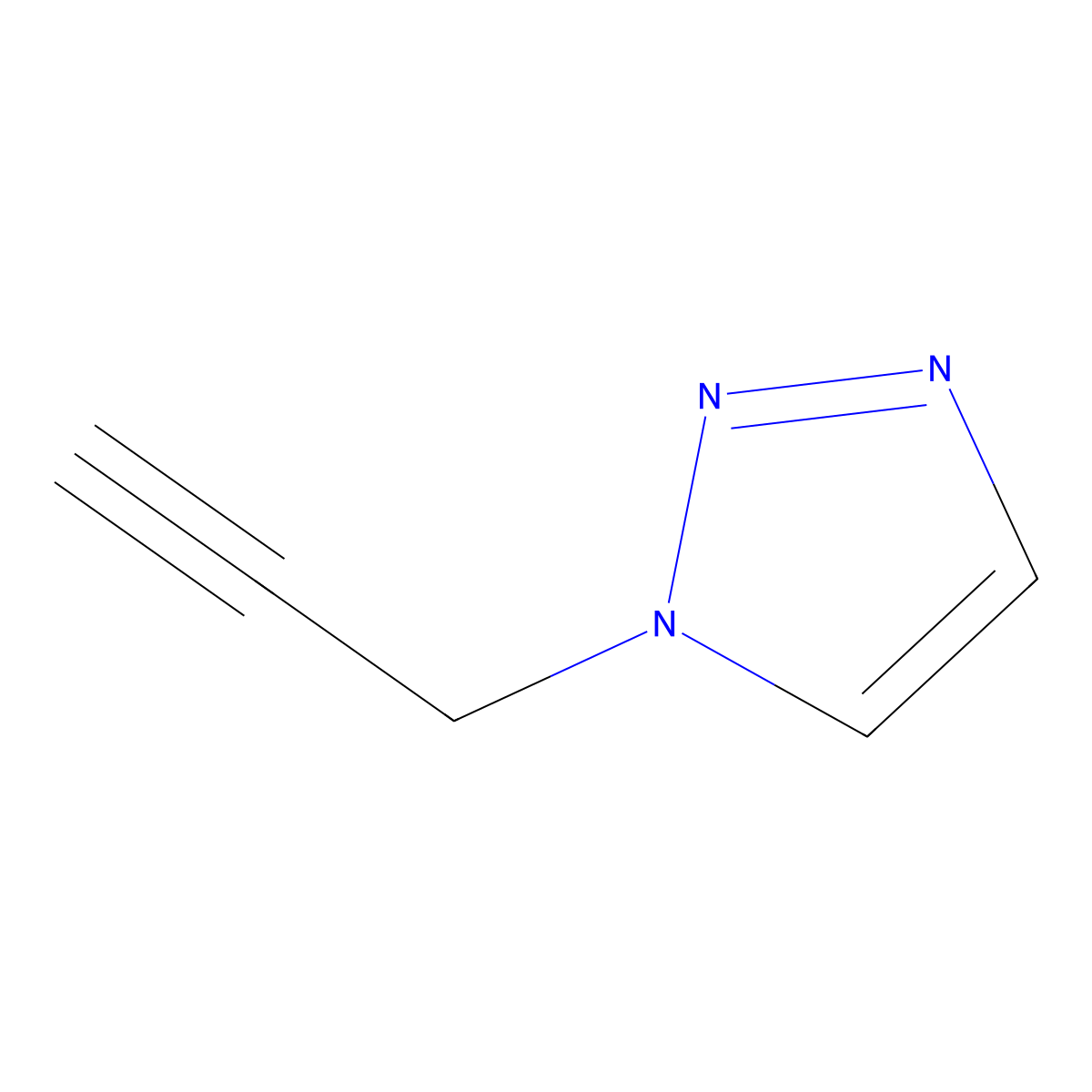 1-(prop-2-yn-1-yl)-1H-1,2,3-triazole molecular structure, CAS 78909-98-5