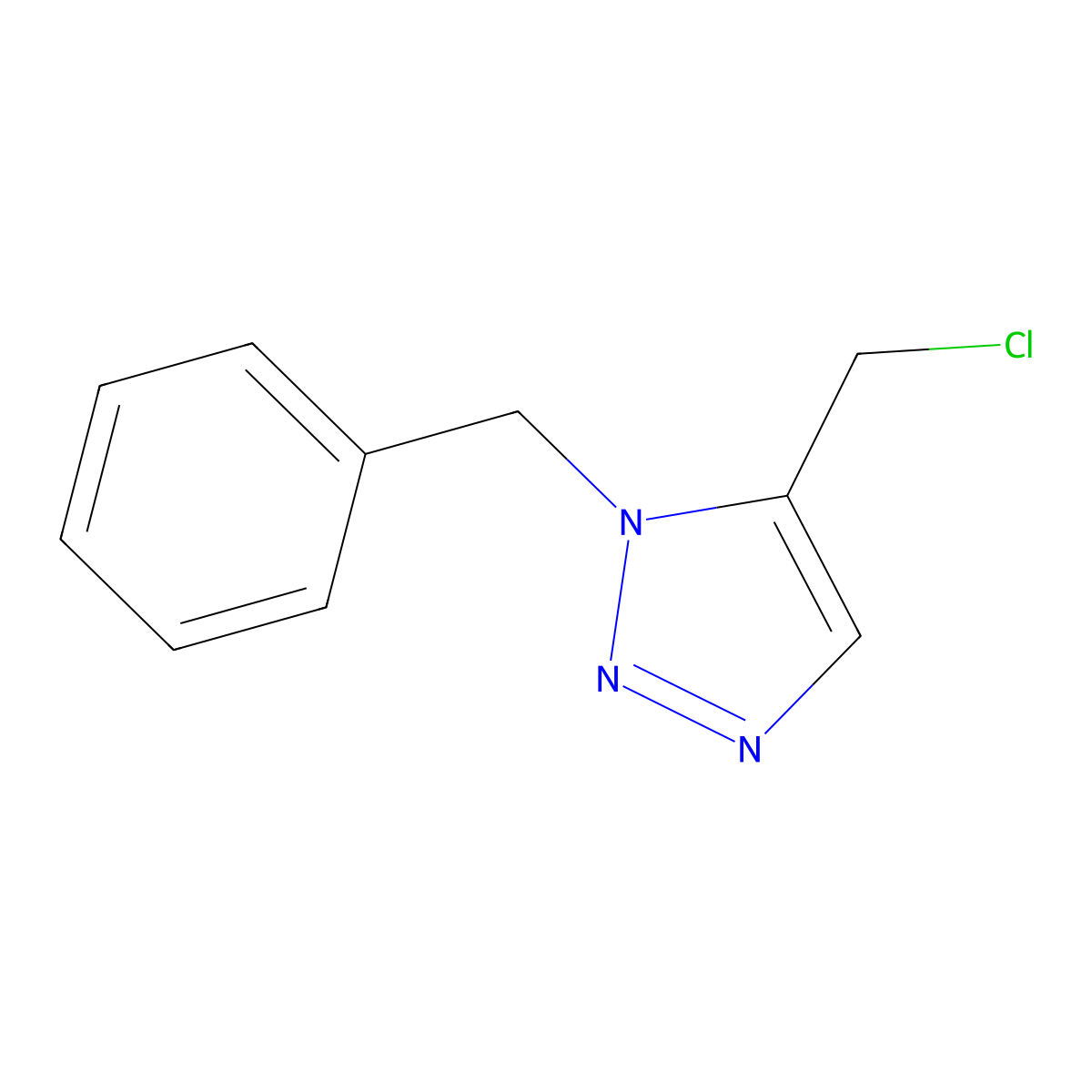 1-benzyl-5-(chloromethyl)-1H-1,2,3-triazole molecular structure, CAS 78910-03-9