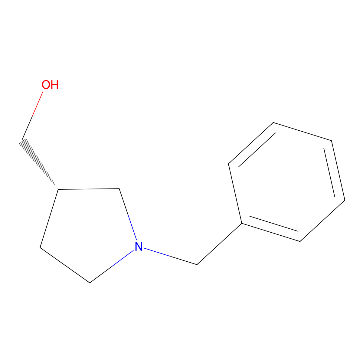 (S)-(1-Benzylpyrrolidin-3-yl)methanol molecular structure, CAS 78914-69-9