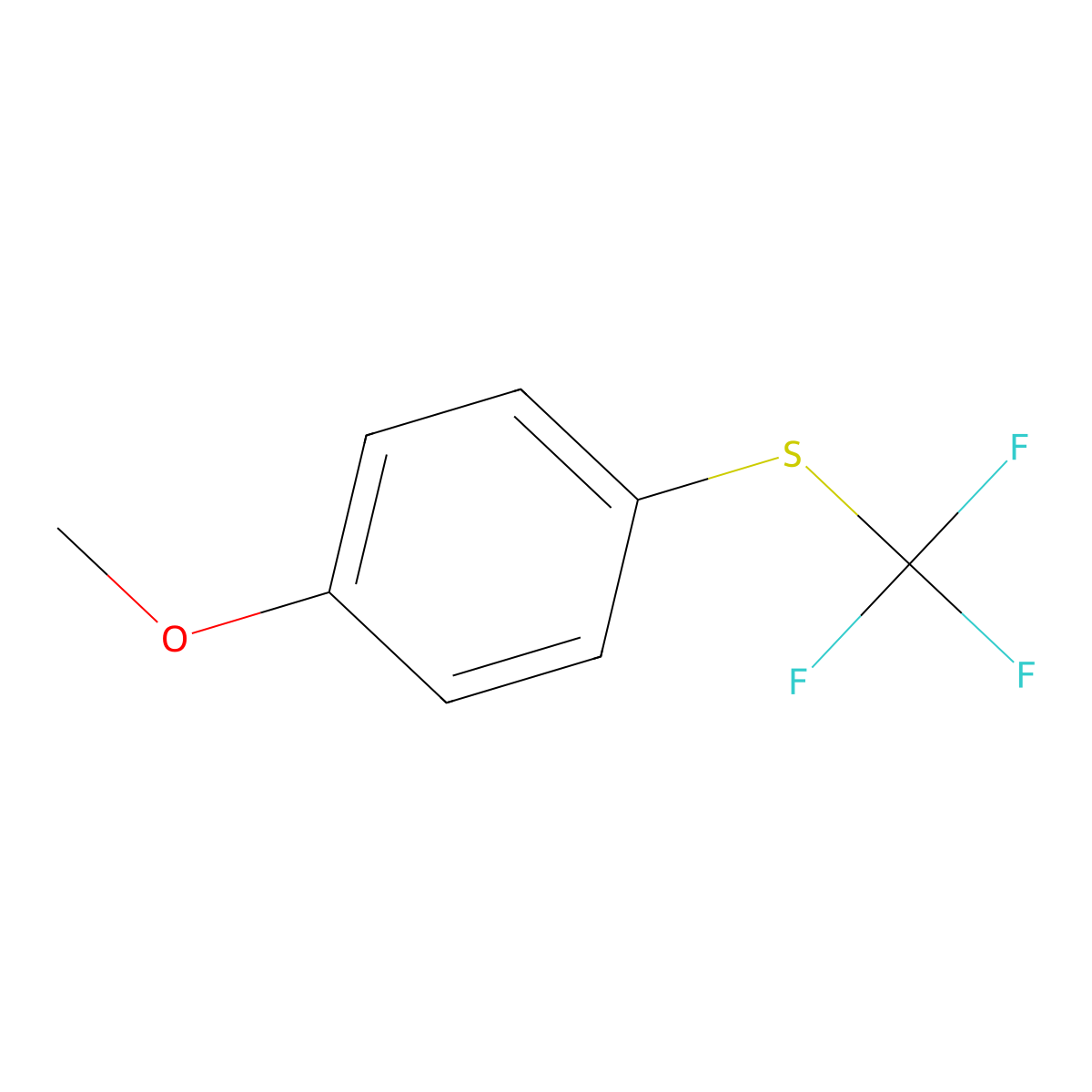 1-Methoxy-4-trifluoromethylsulfanyl-benzene molecular structure, CAS 78914-94-0
