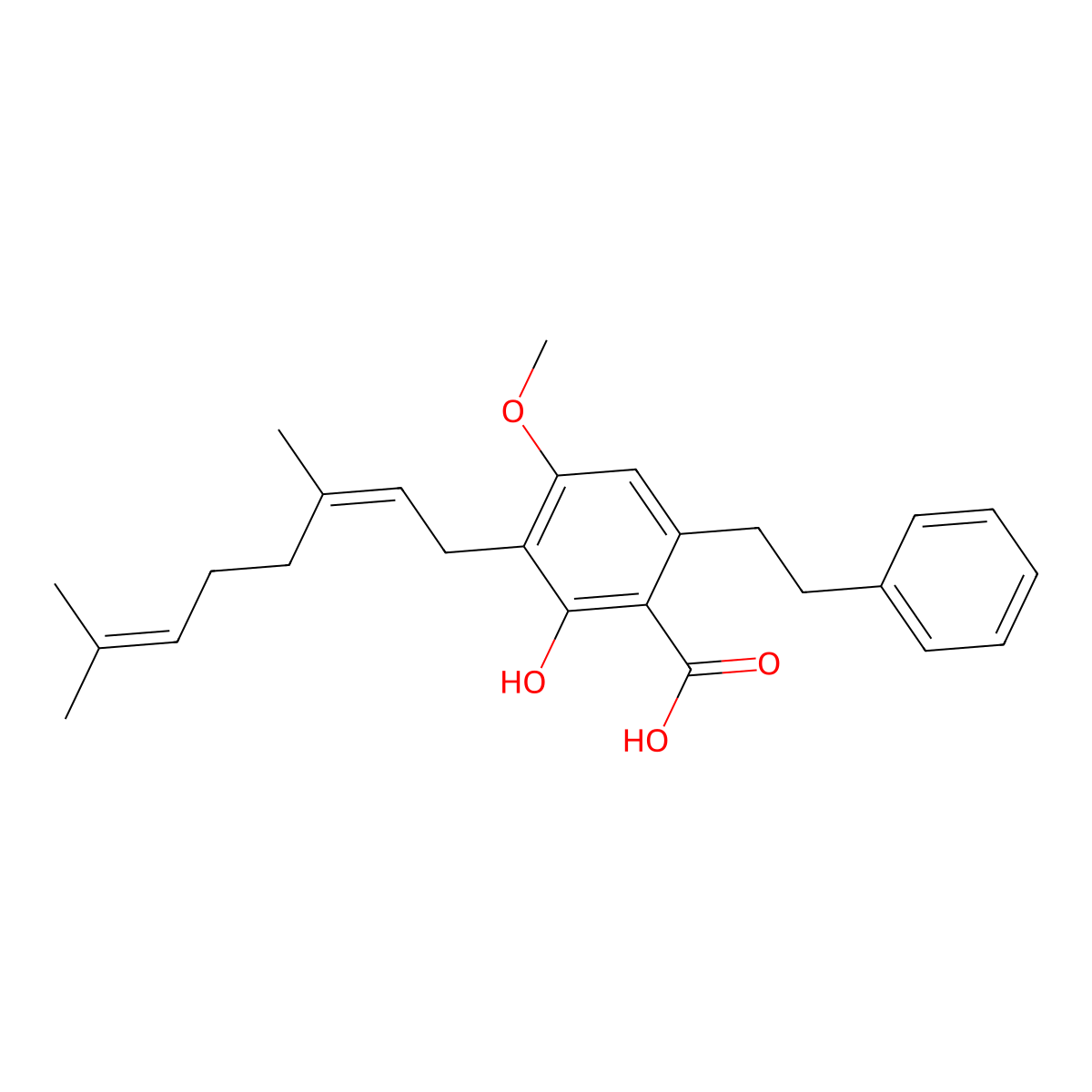 Amorfrutin B molecular structure, CAS 78916-42-4