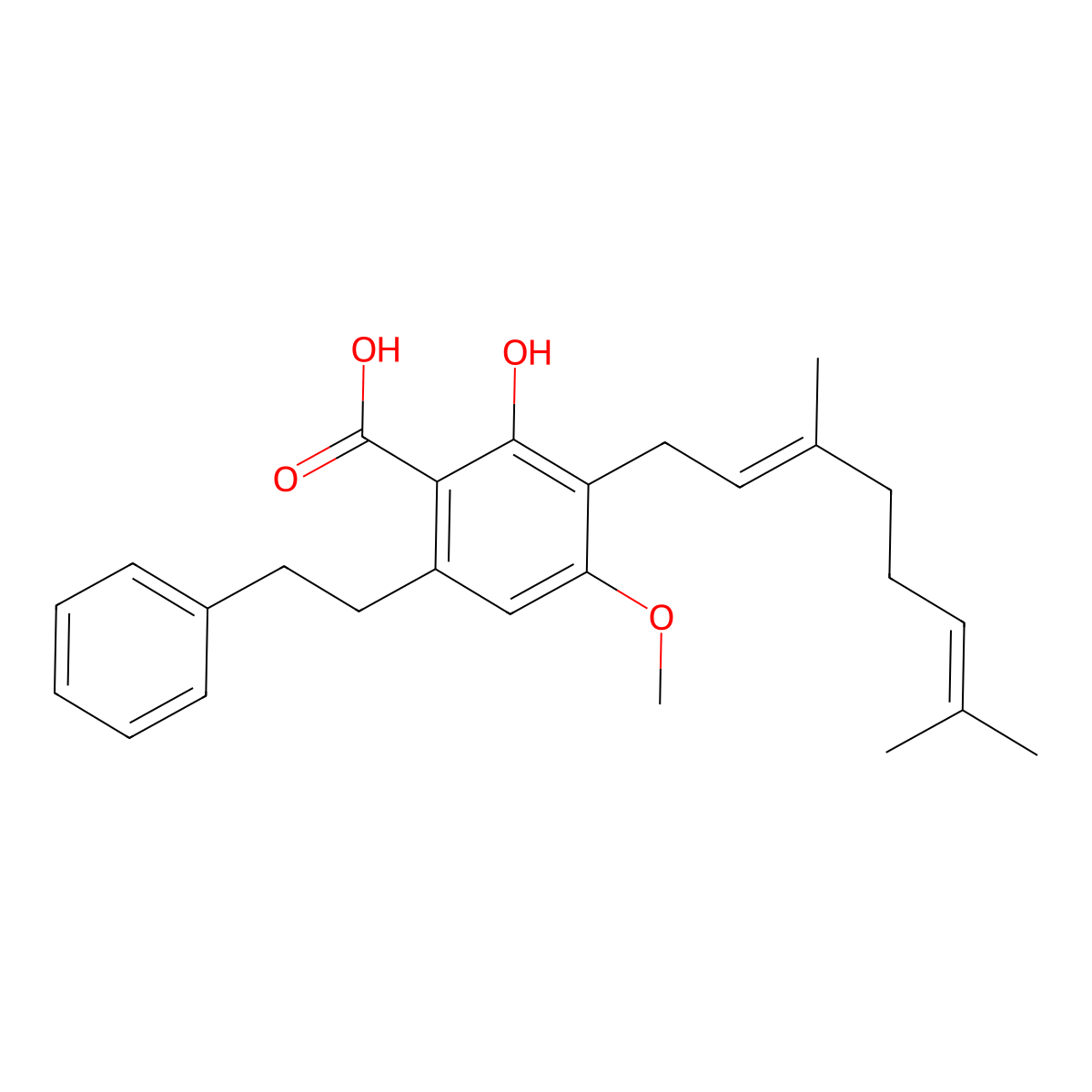 Amorfrutin B molecular structure, CAS 78916-42-4