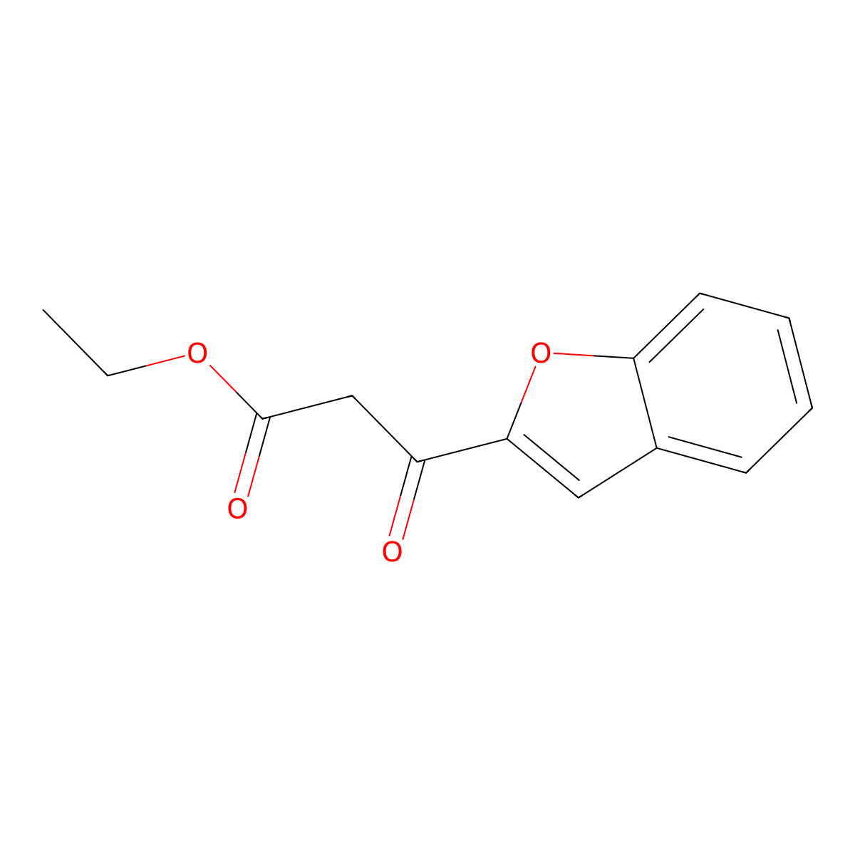 Ethyl 3-(benzofuran-2-yl)-3-oxopropanoate molecular structure, CAS 78917-44-9