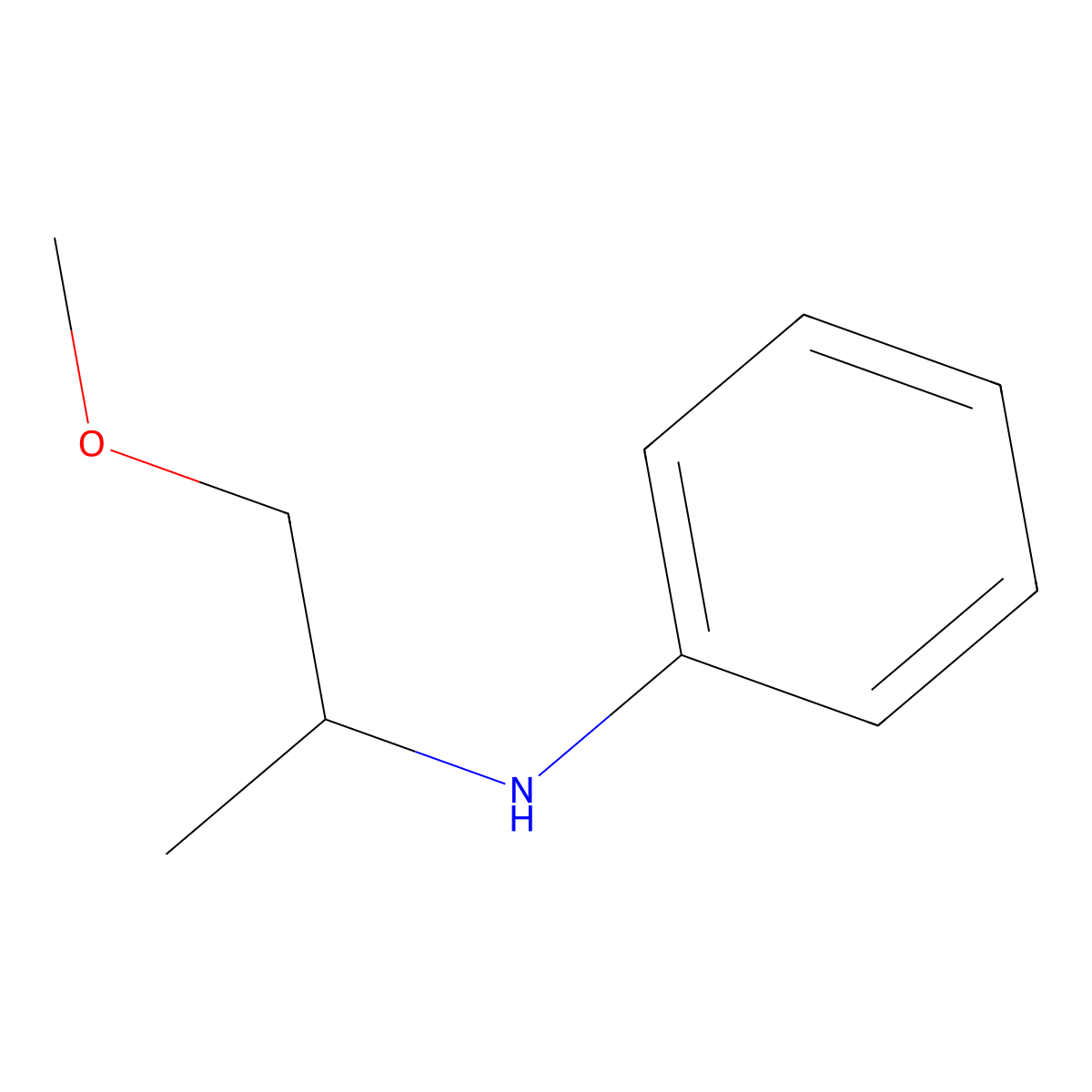N-(1-methoxypropan-2-yl)aniline molecular structure, CAS 78923-90-7